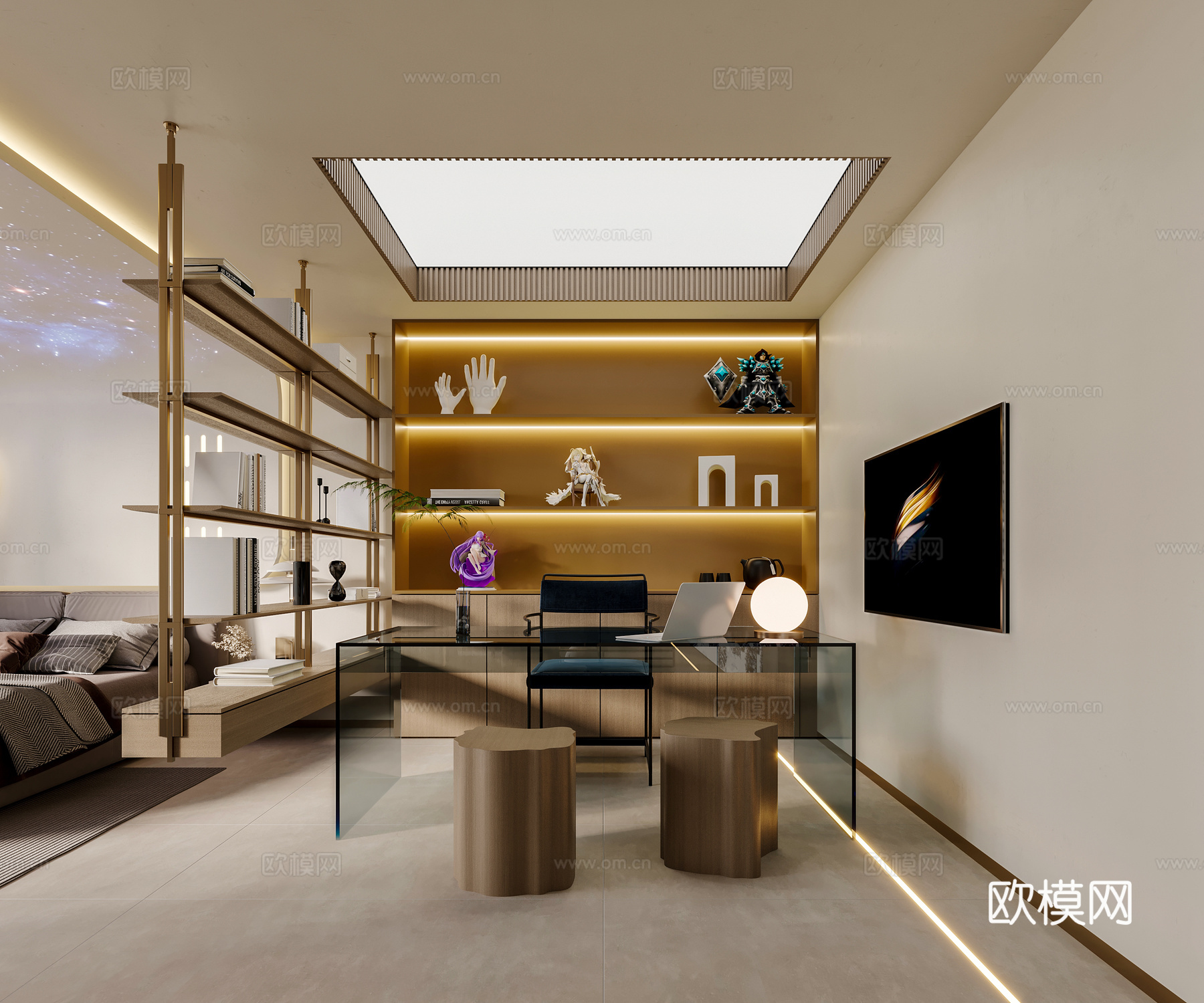 华为智能展厅 最新全套施工图 效果图合集cad施工图