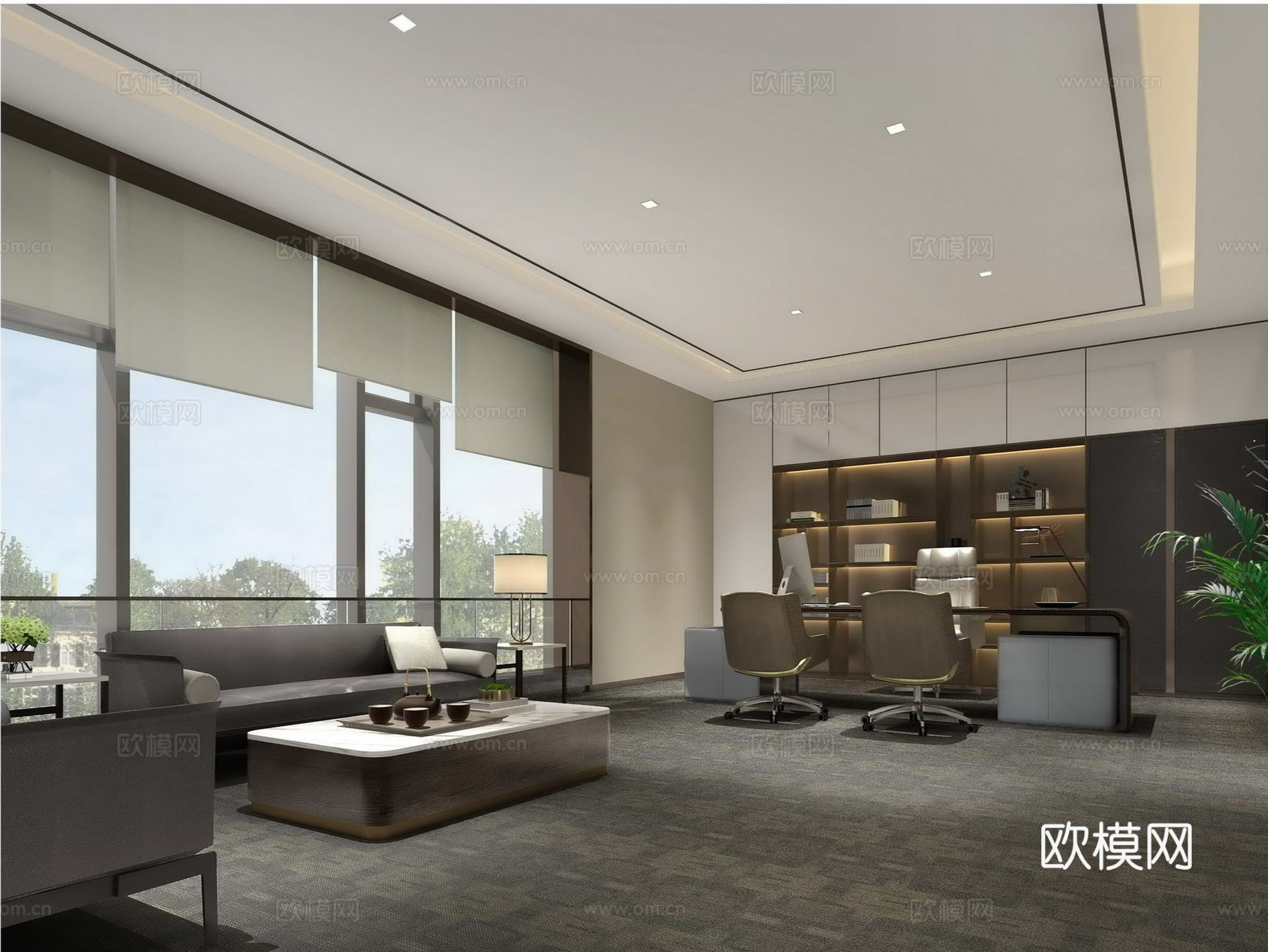 集团办公大楼 最新全套施工图 效果图合集cad施工图