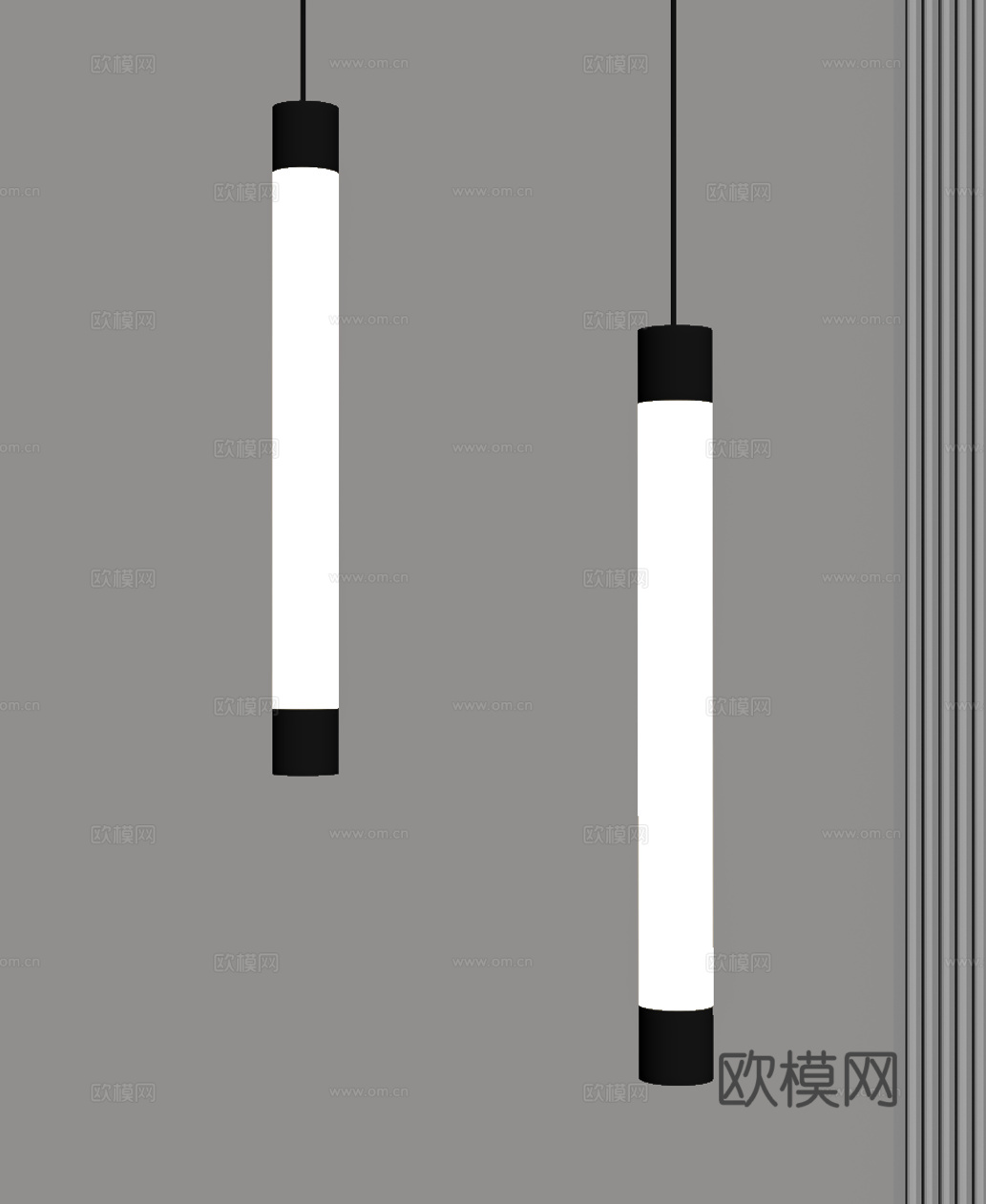 现代意式吊灯su模型