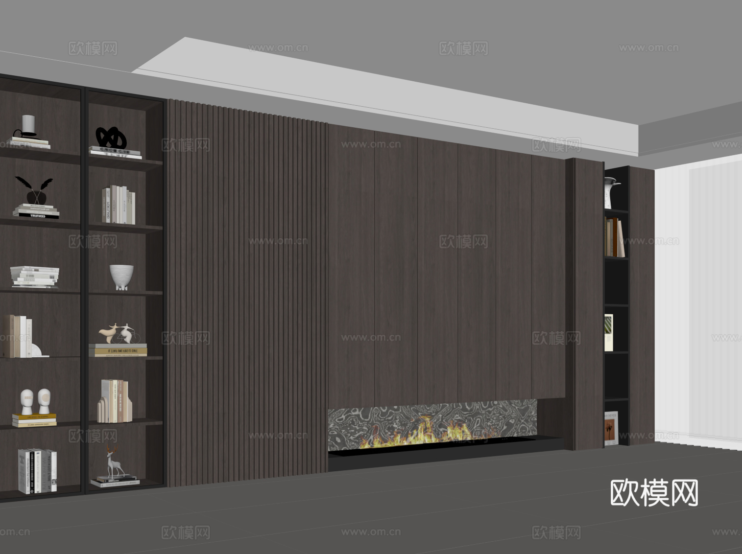 意式书柜su模型