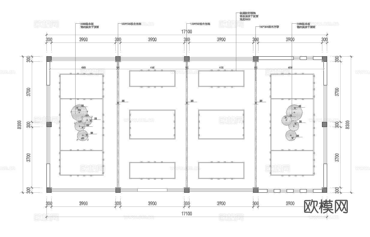 农产品 土特产展厅 最新全套施工图 效果图合集cad施工图