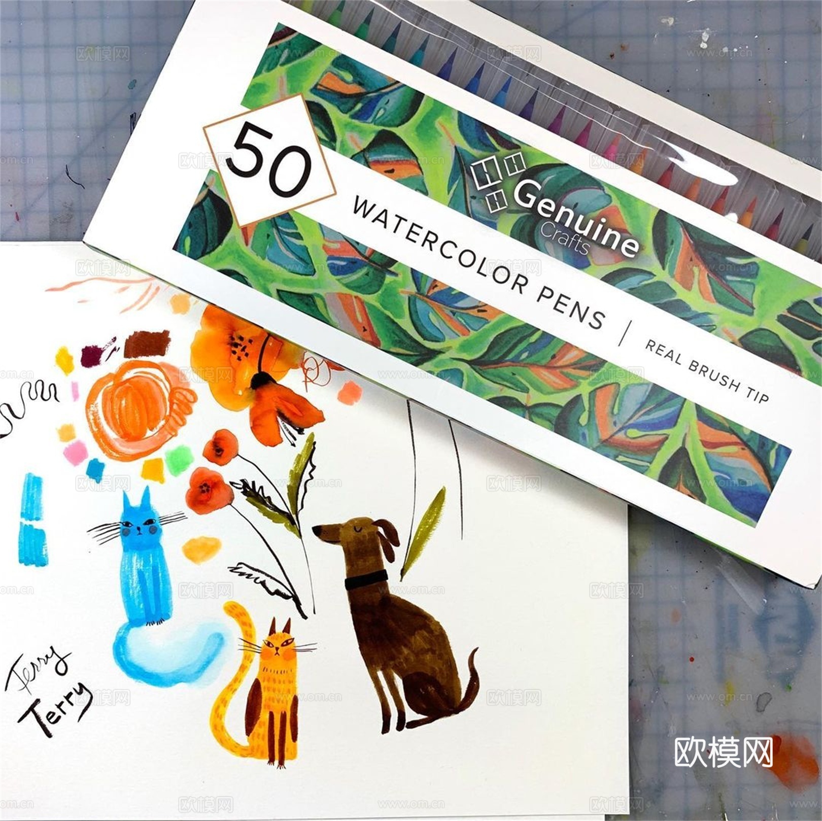 可爱动物手绘创意童趣插画猫咪动物插画治愈系插画可爱儿童插画下载