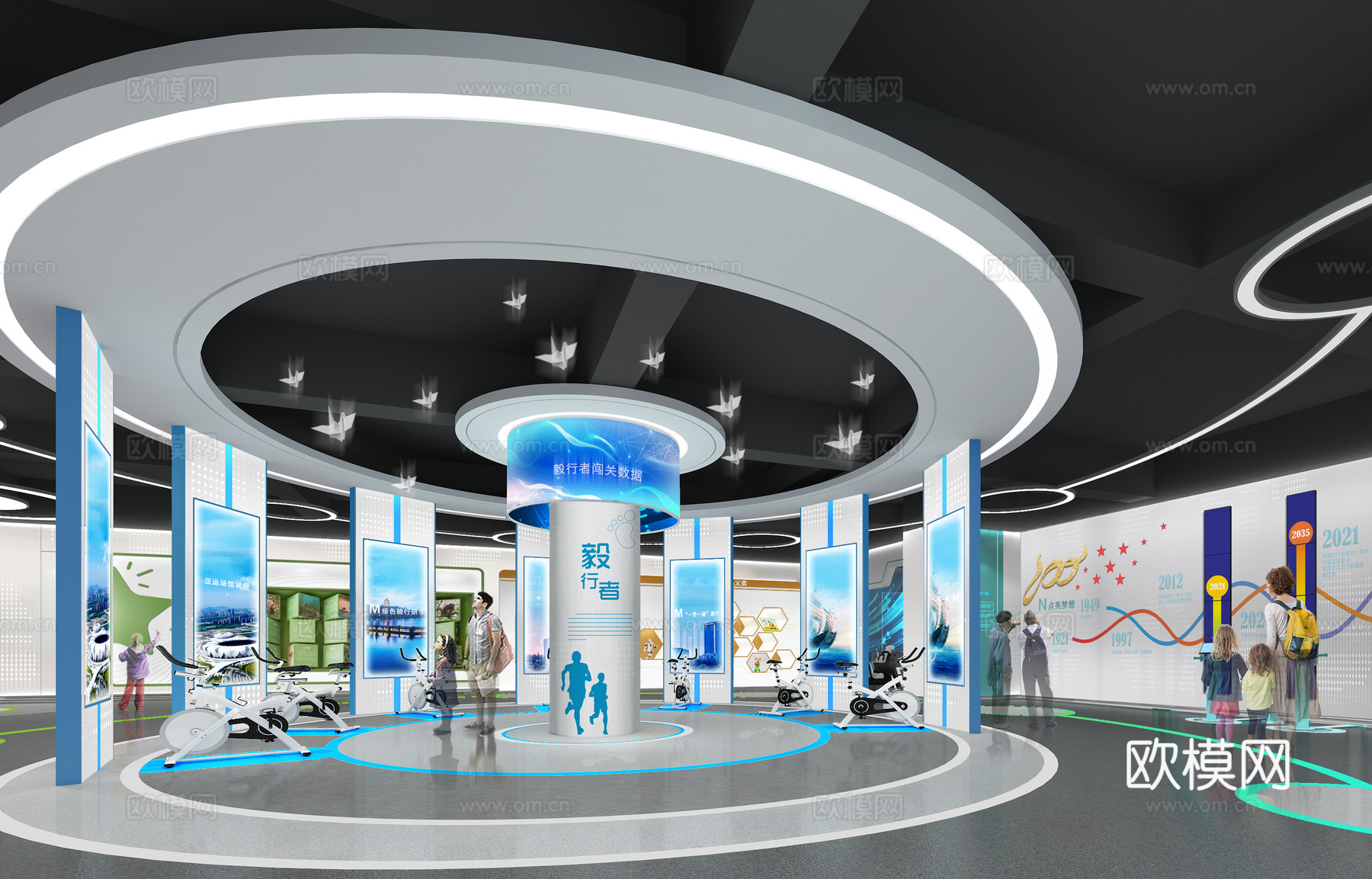 少年先锋队展馆 最新全套施工图 效果图合集cad施工图