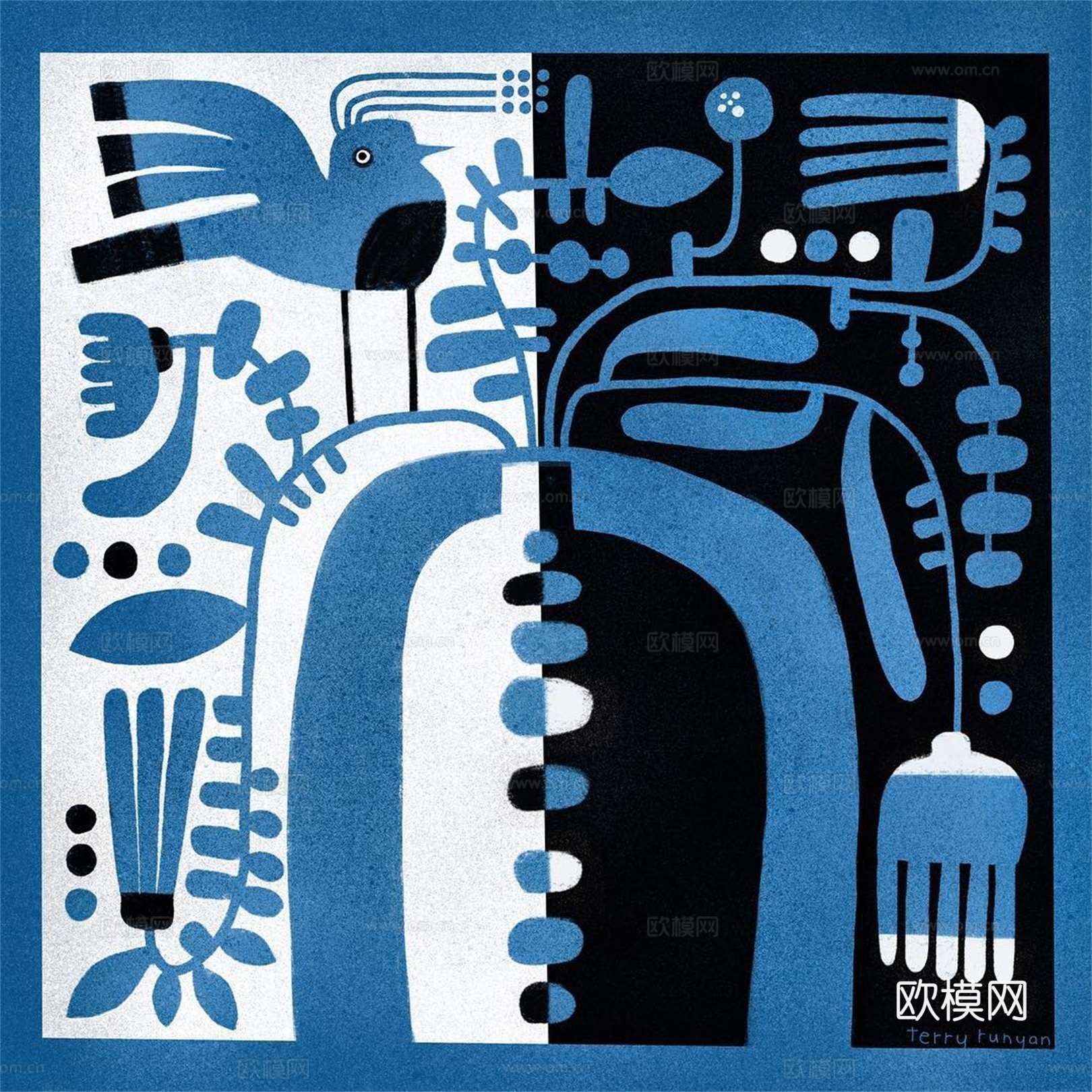 可爱动物手绘创意童趣插画猫咪动物插画治愈系插画可爱儿童插画下载