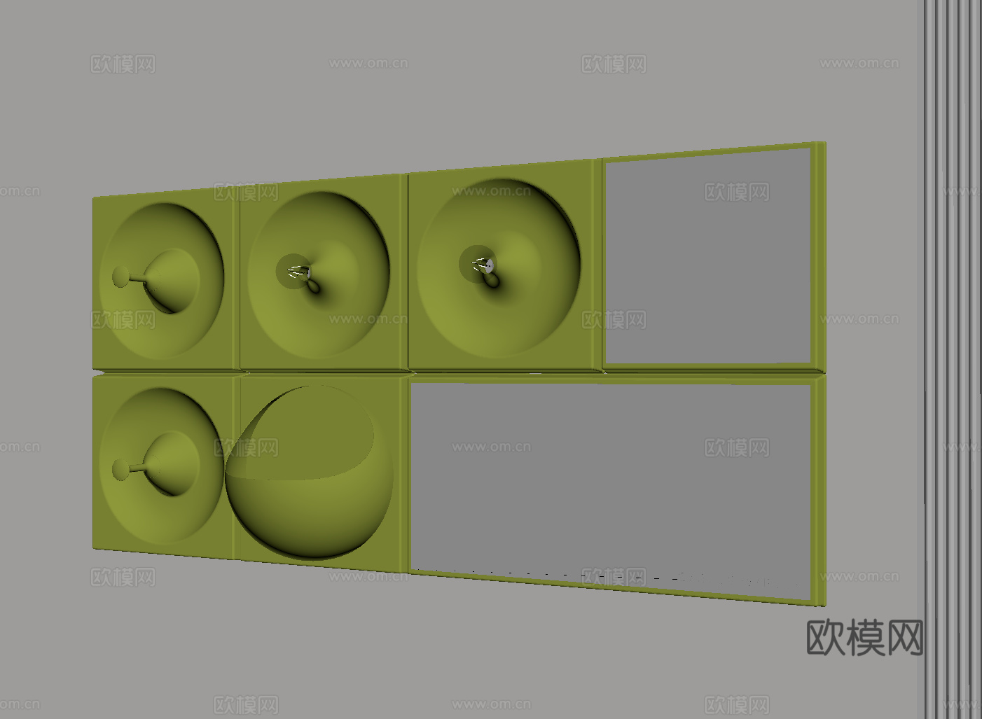 现代艺术壁灯su模型