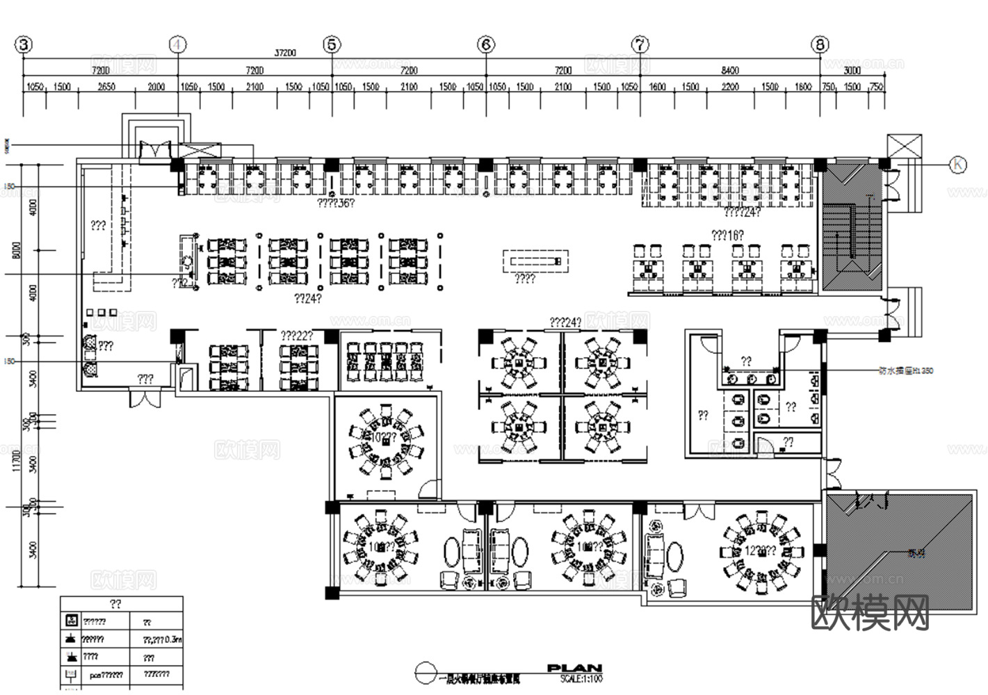 9套自助餐厅室内CAD施工图最近整理合集cad施工图