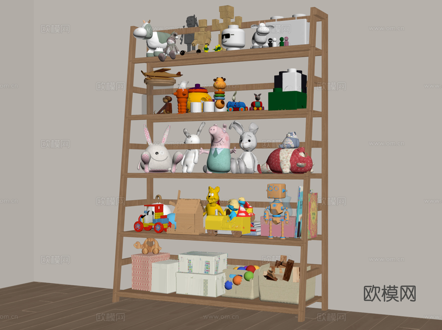 儿童置物架su模型
