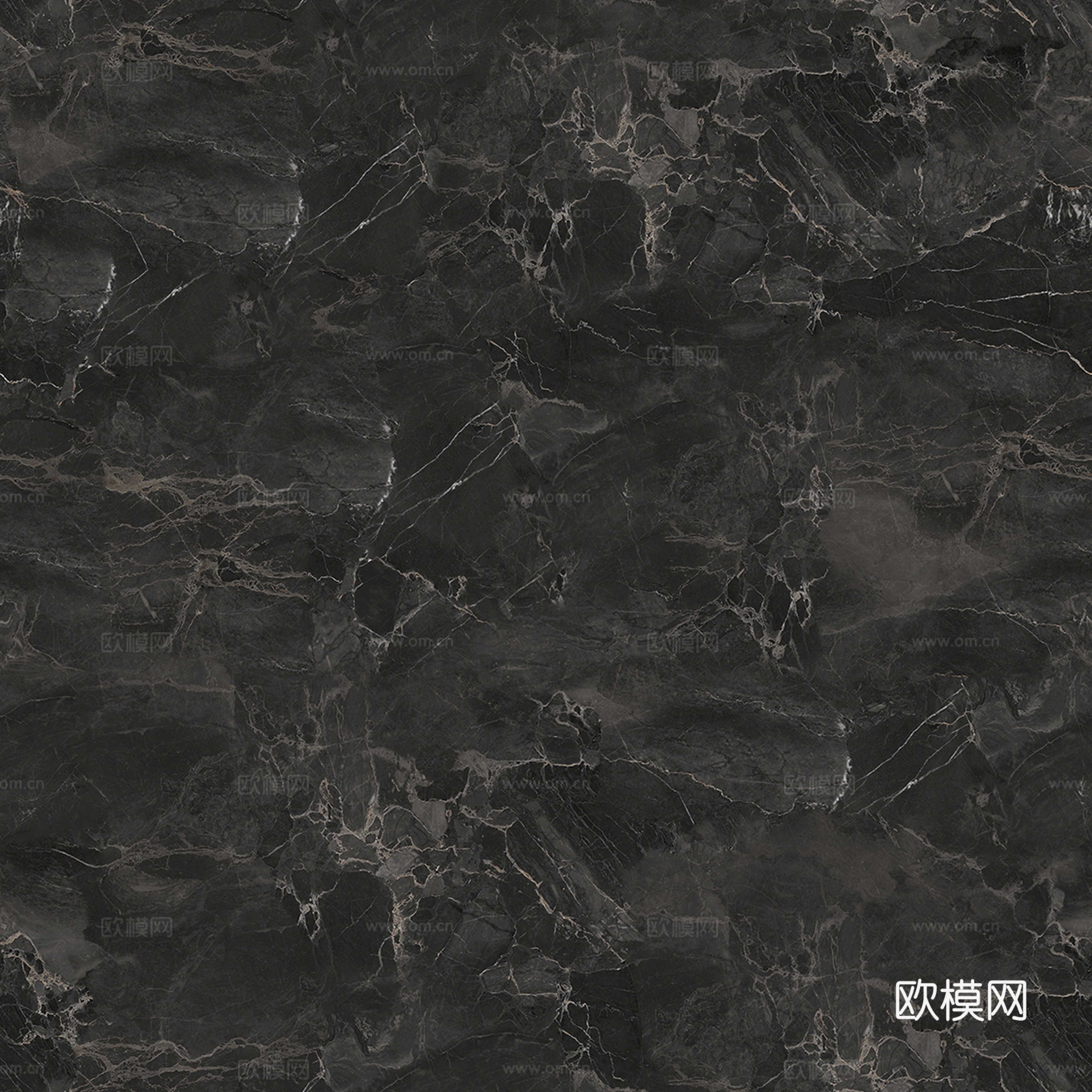 无缝黑色纹理奢石大理石