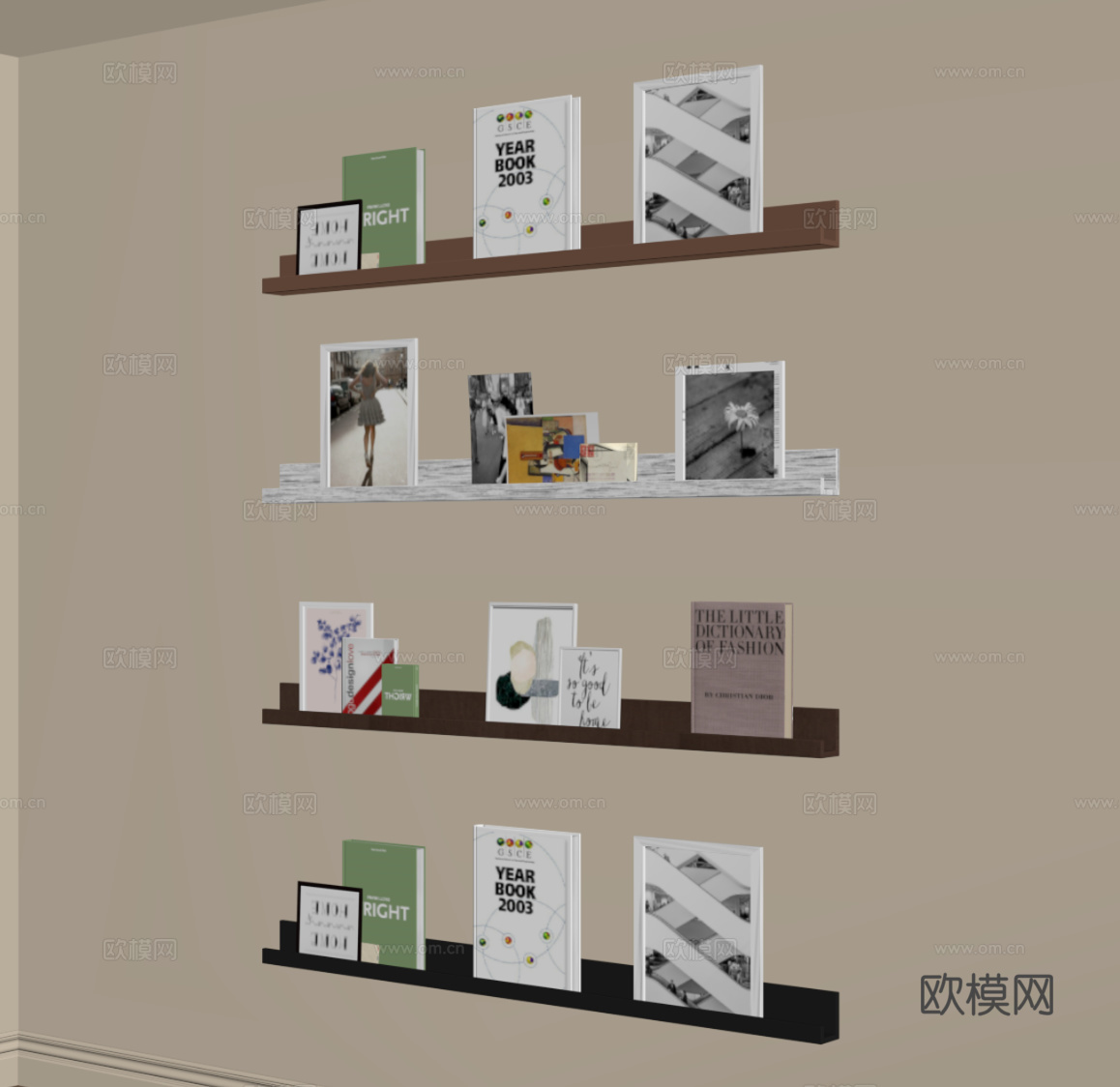 现代书架su模型