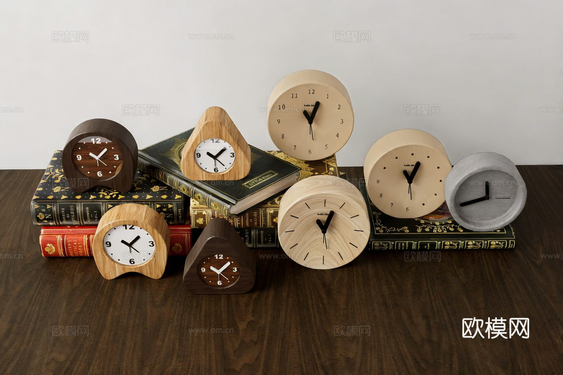 现代简约创意时钟su模型