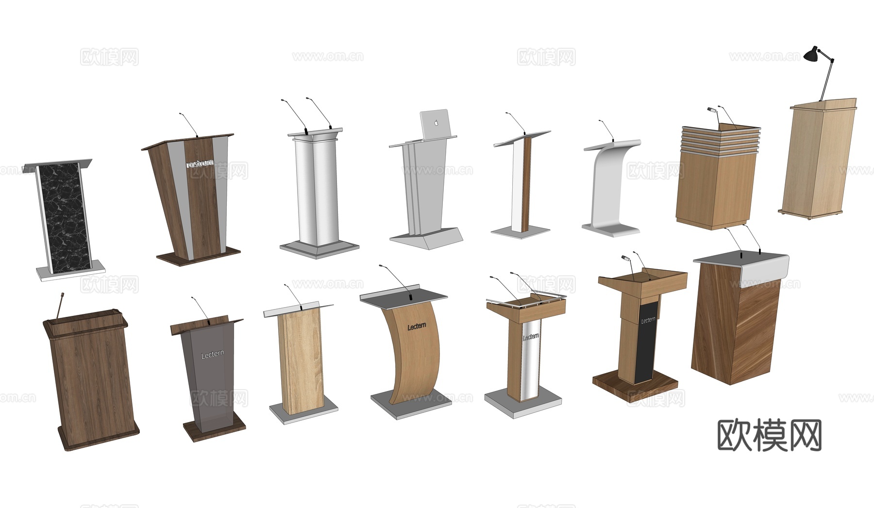 演讲台 讲台su模型
