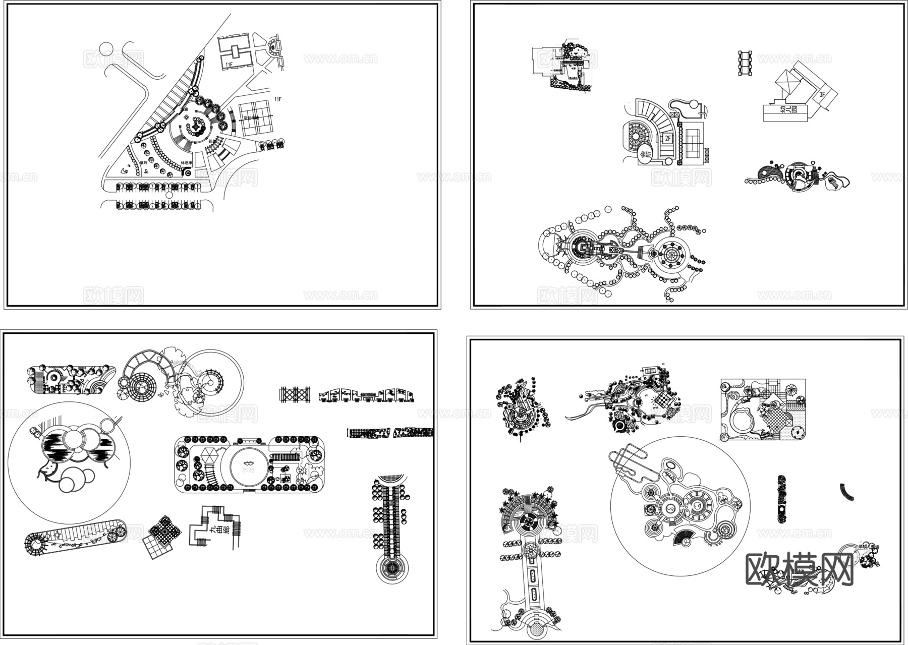 景观节点图集cadcad施工图