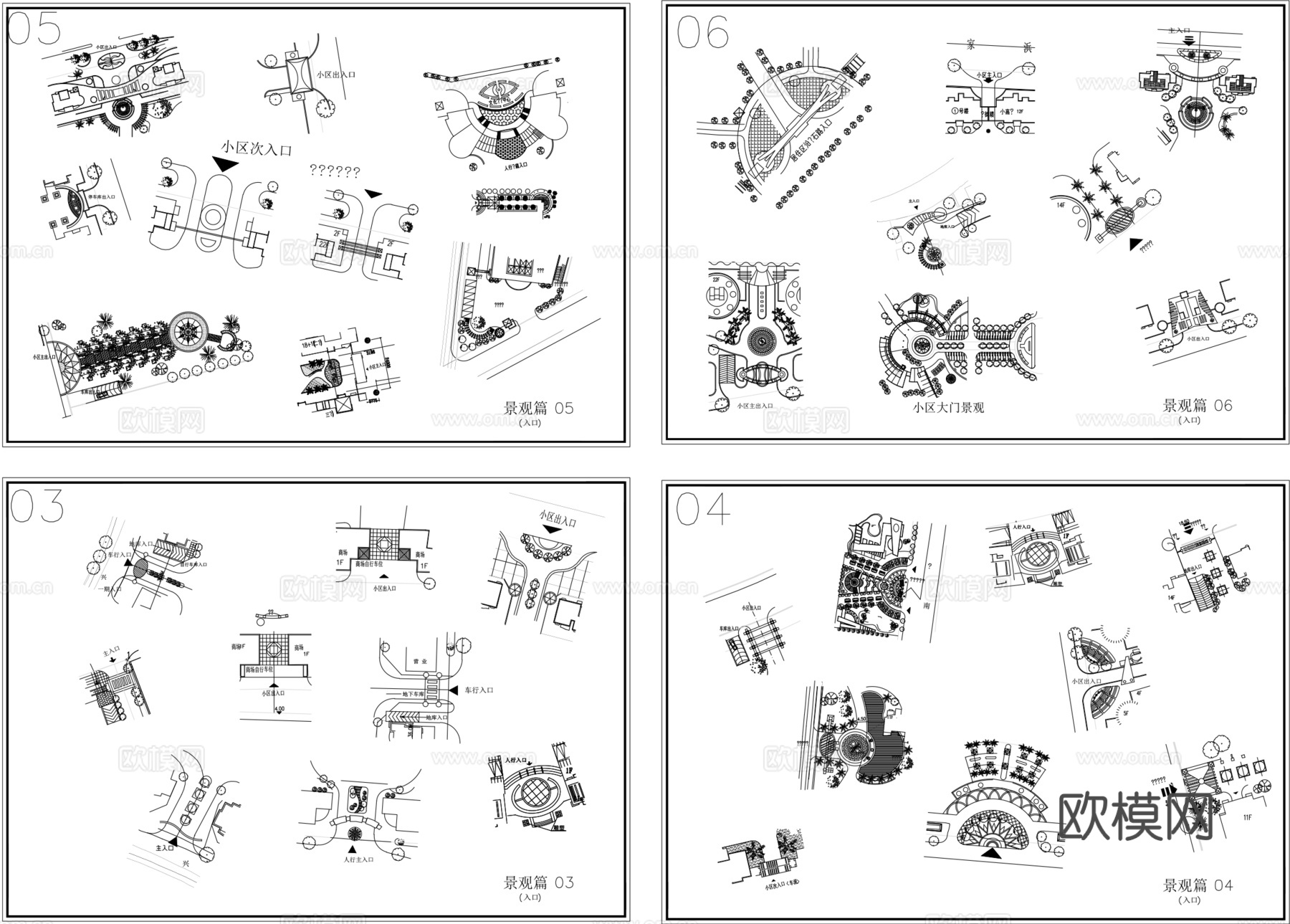 景观节点图集cadcad施工图