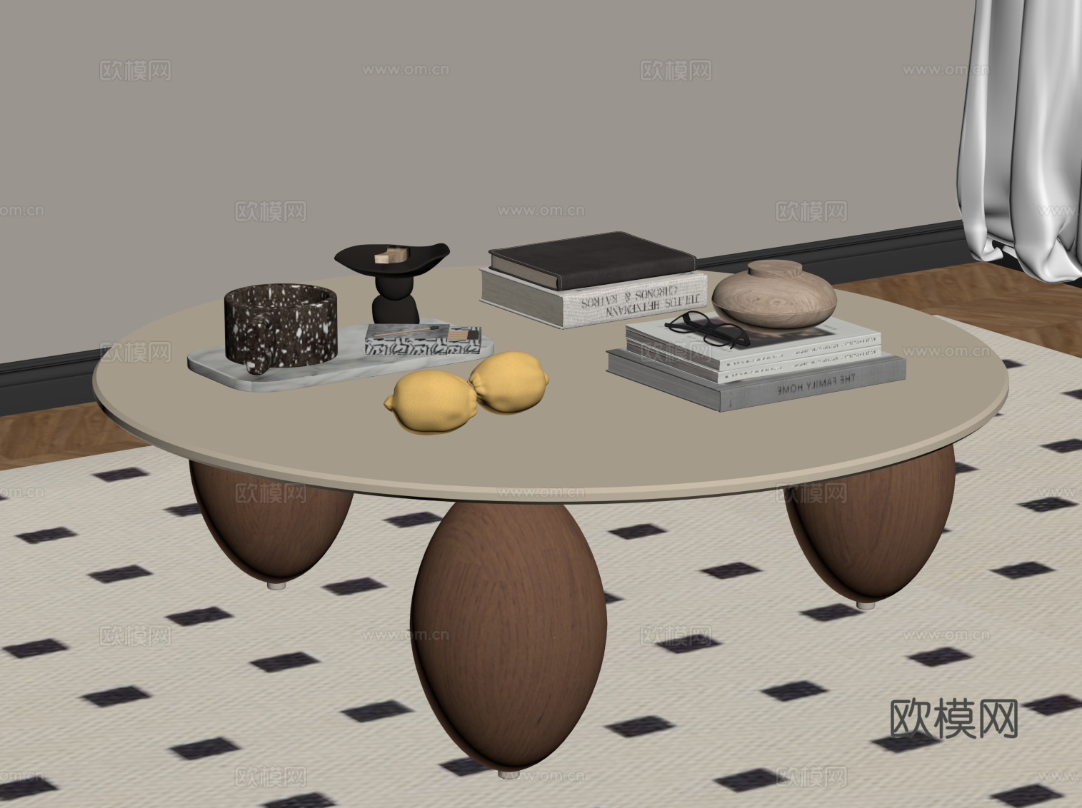 中古茶几su模型