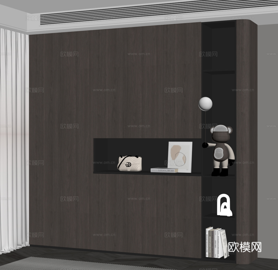 现代意式玄关柜su模型