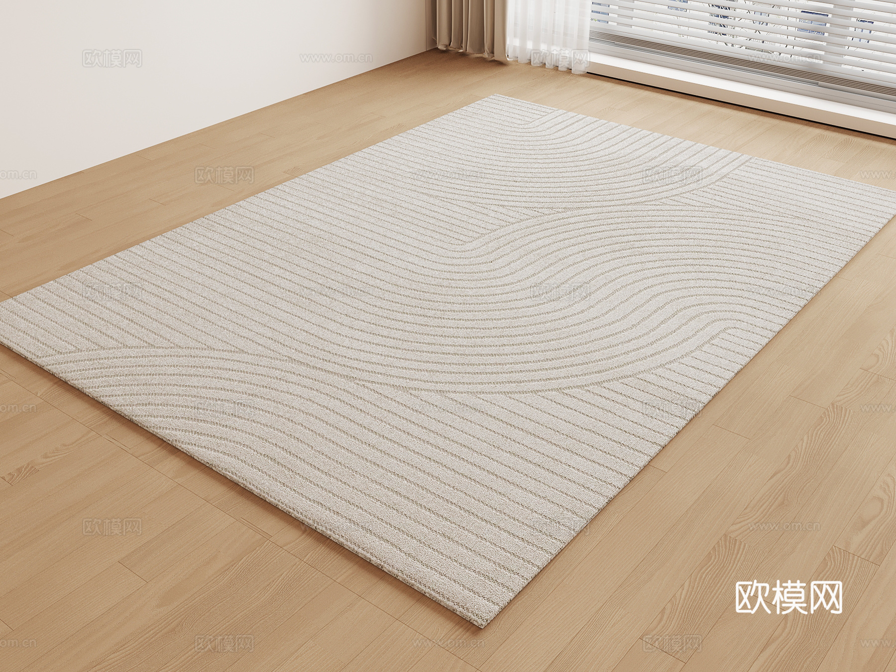 现代意式地毯su模型