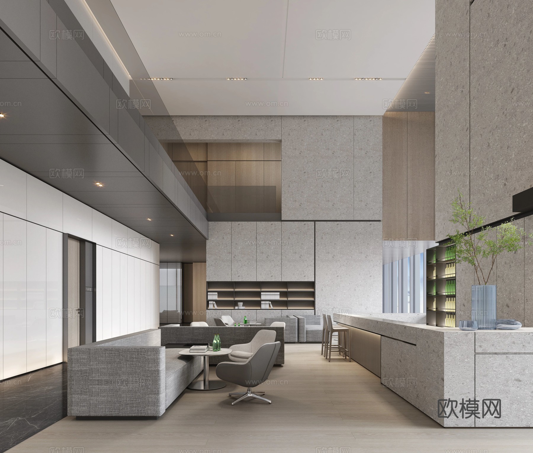 集团总部办公 最新全套施工图 效果图合集cad施工图