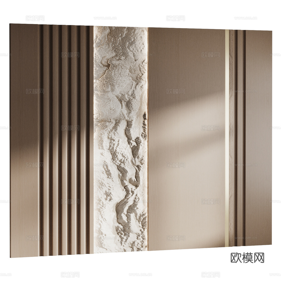墙面装饰板023d模型3d模型下载