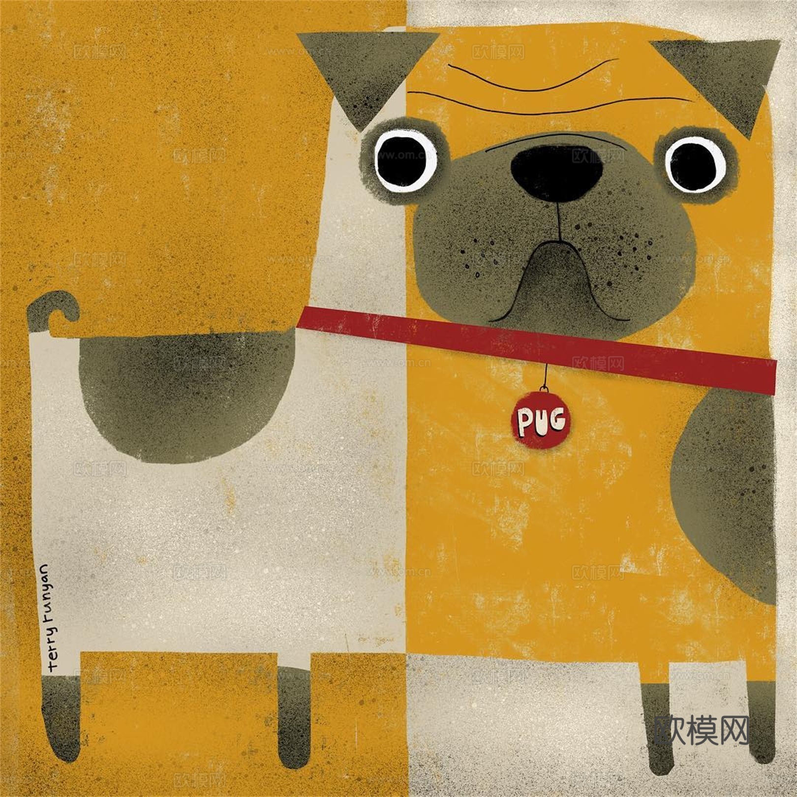 可爱动物手绘创意童趣插画猫咪动物插画治愈系插画可爱儿童插画下载