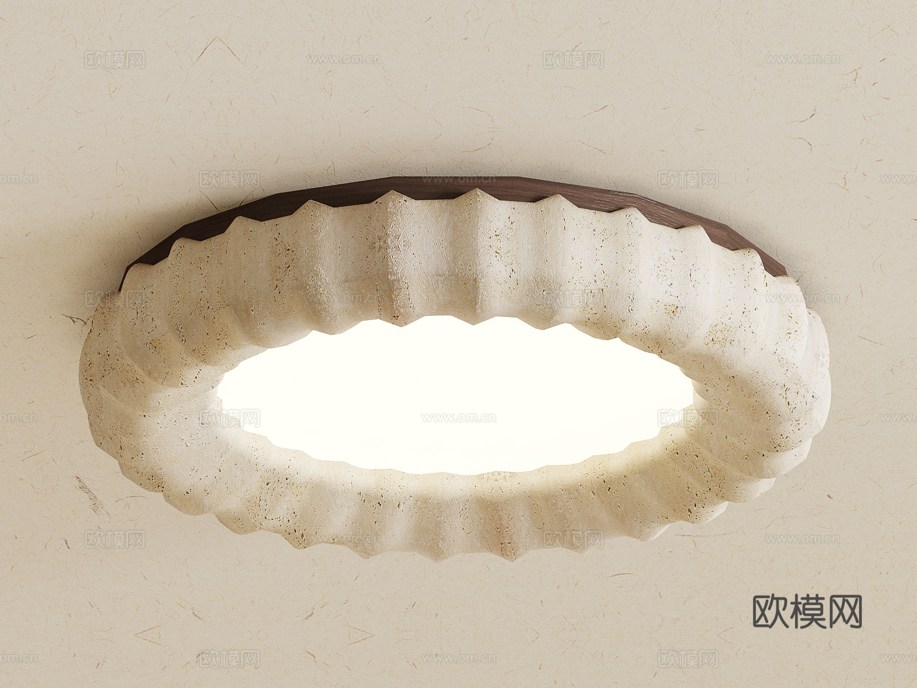 侘寂中古吸顶灯su模型