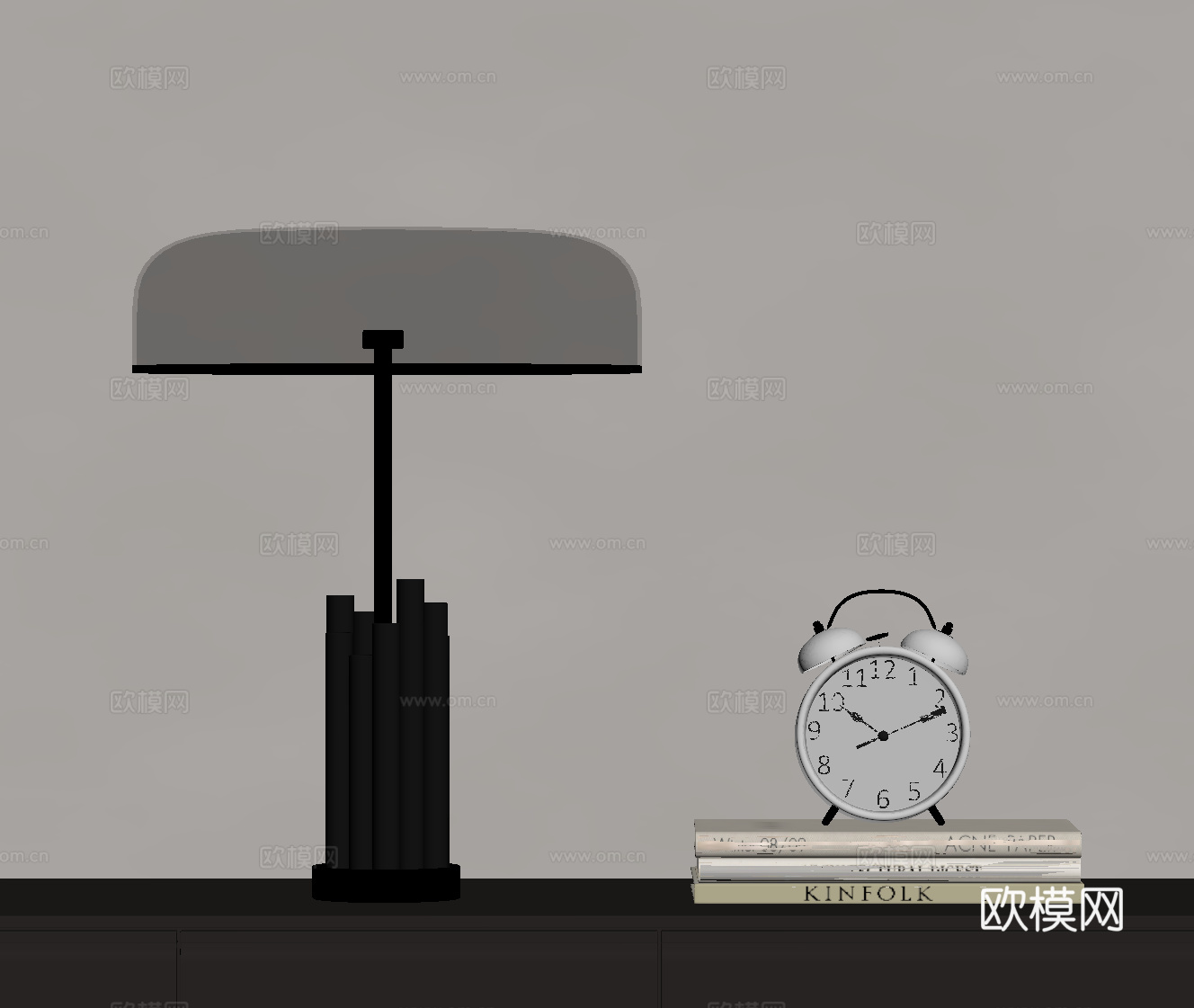 现代意式台灯su模型