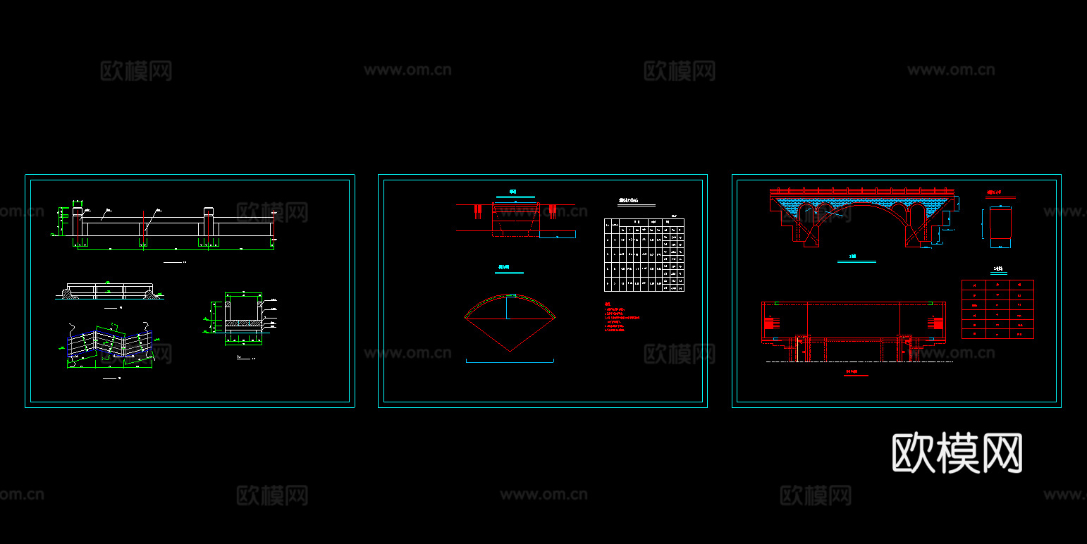 景观桥CADcad施工图