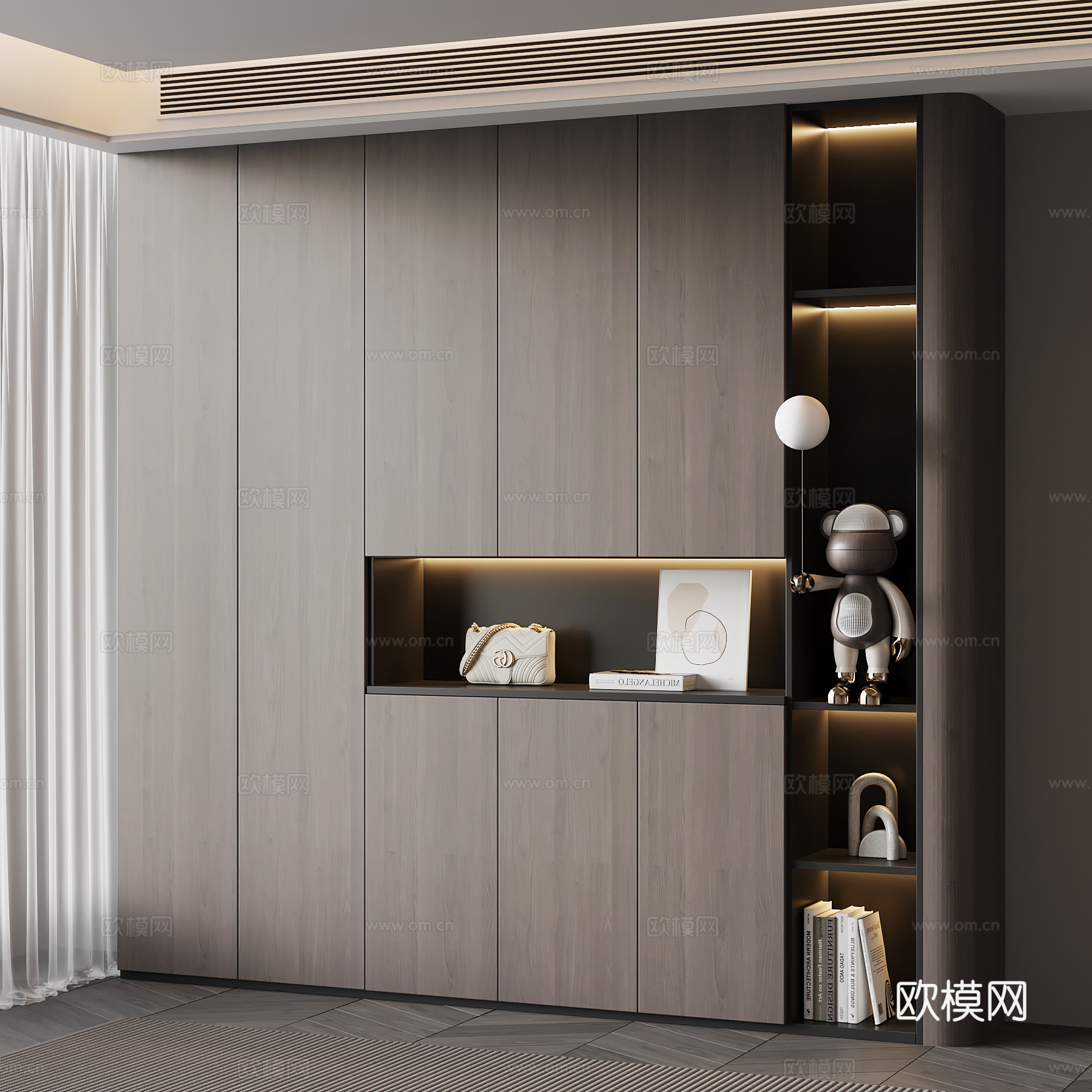 现代意式玄关柜su模型