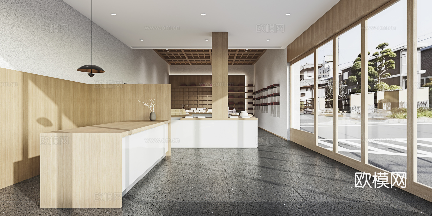 文创店 最新全套施工图 效果图合集cad施工图