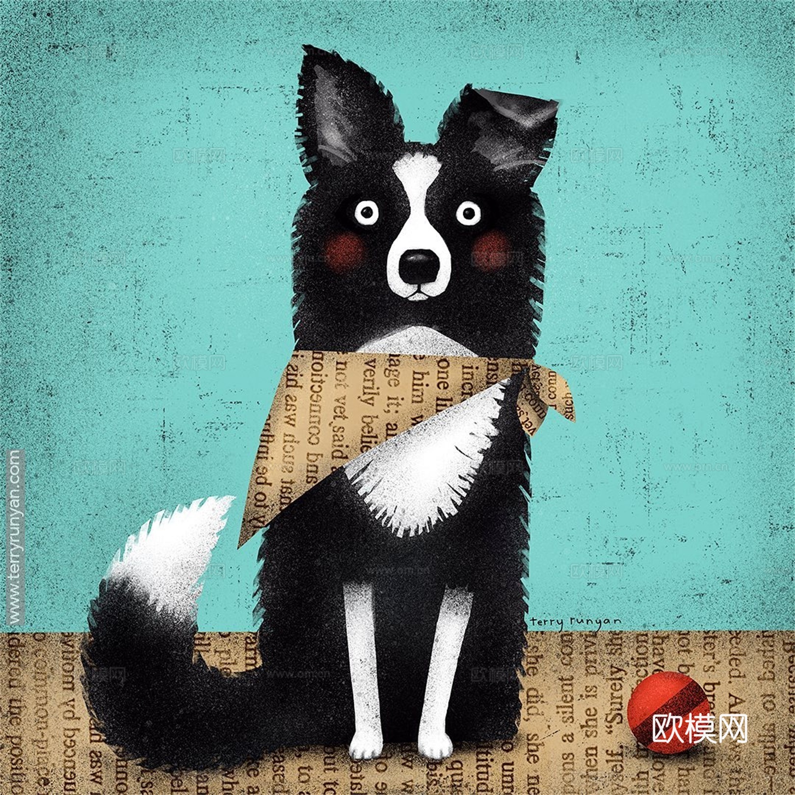 可爱动物手绘创意童趣插画猫咪动物插画治愈系插画可爱儿童插画下载