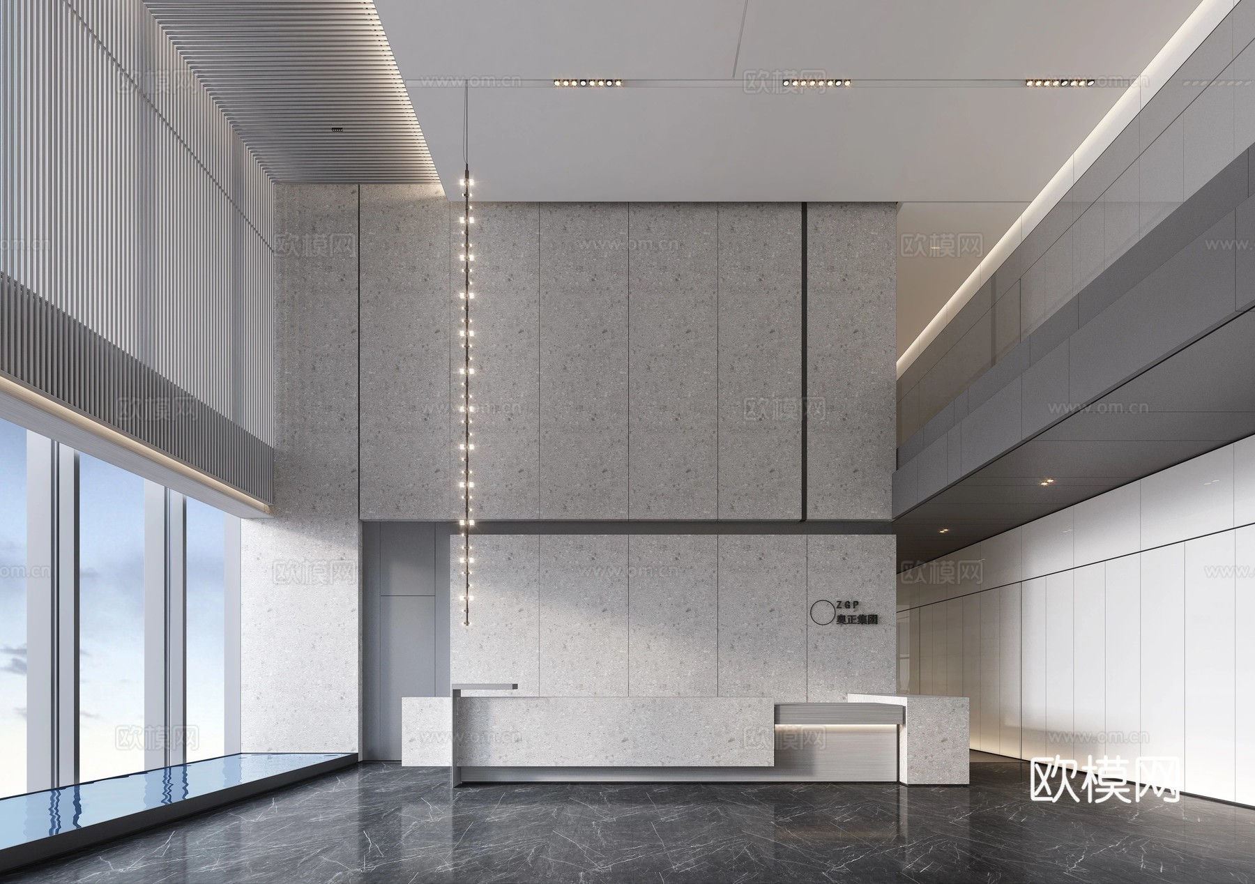 集团总部办公 最新全套施工图 效果图合集cad施工图