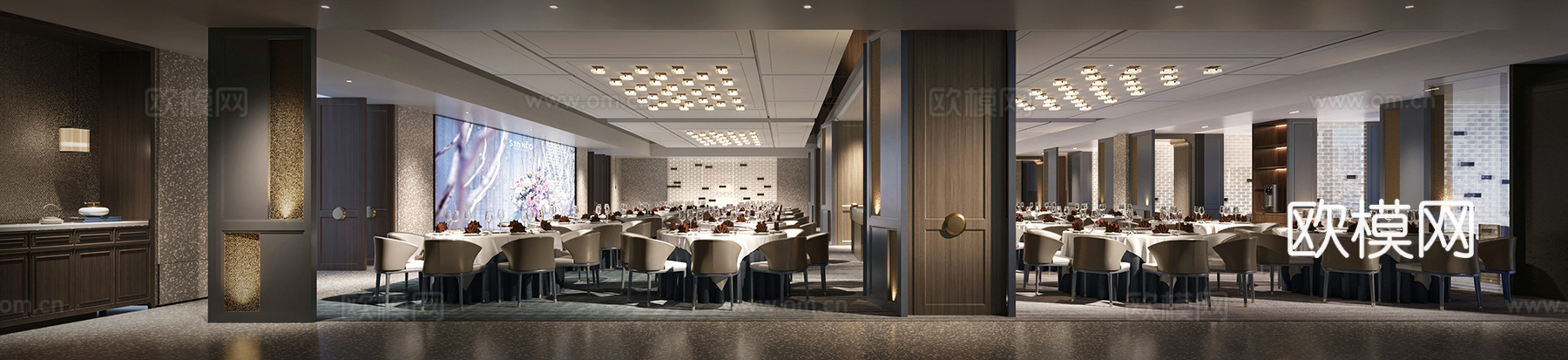 高端中餐厅 最新全套施工图 效果图合集cad施工图