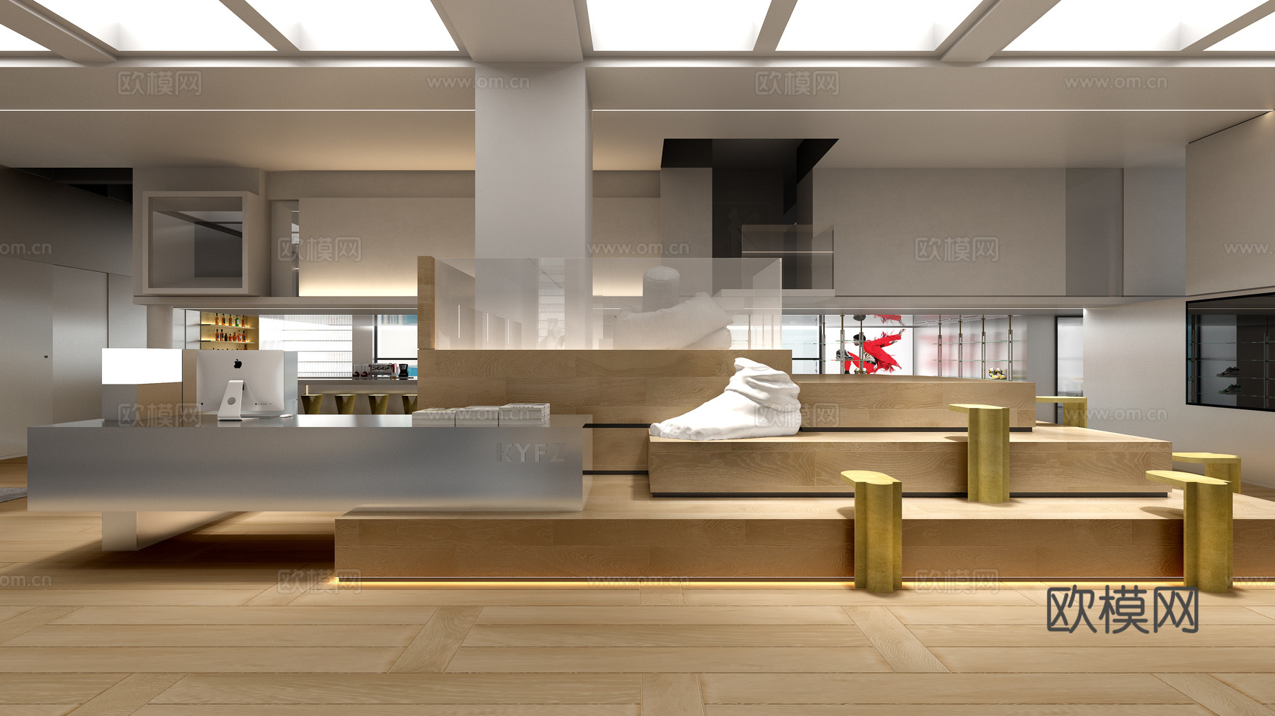 极简高级办公室 最新全套施工图 效果图合集cad施工图