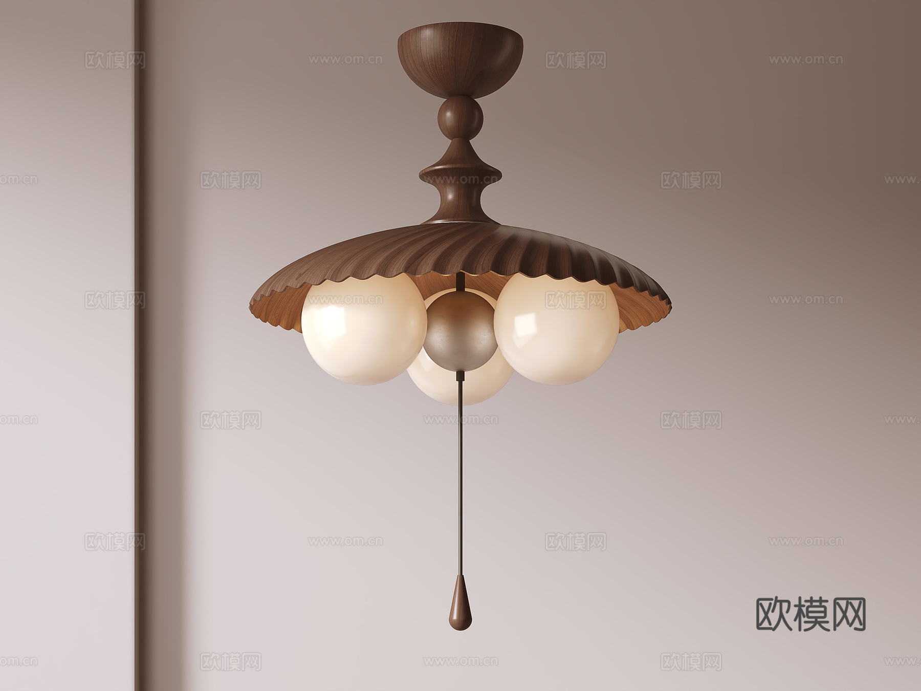 中古风吊灯su模型