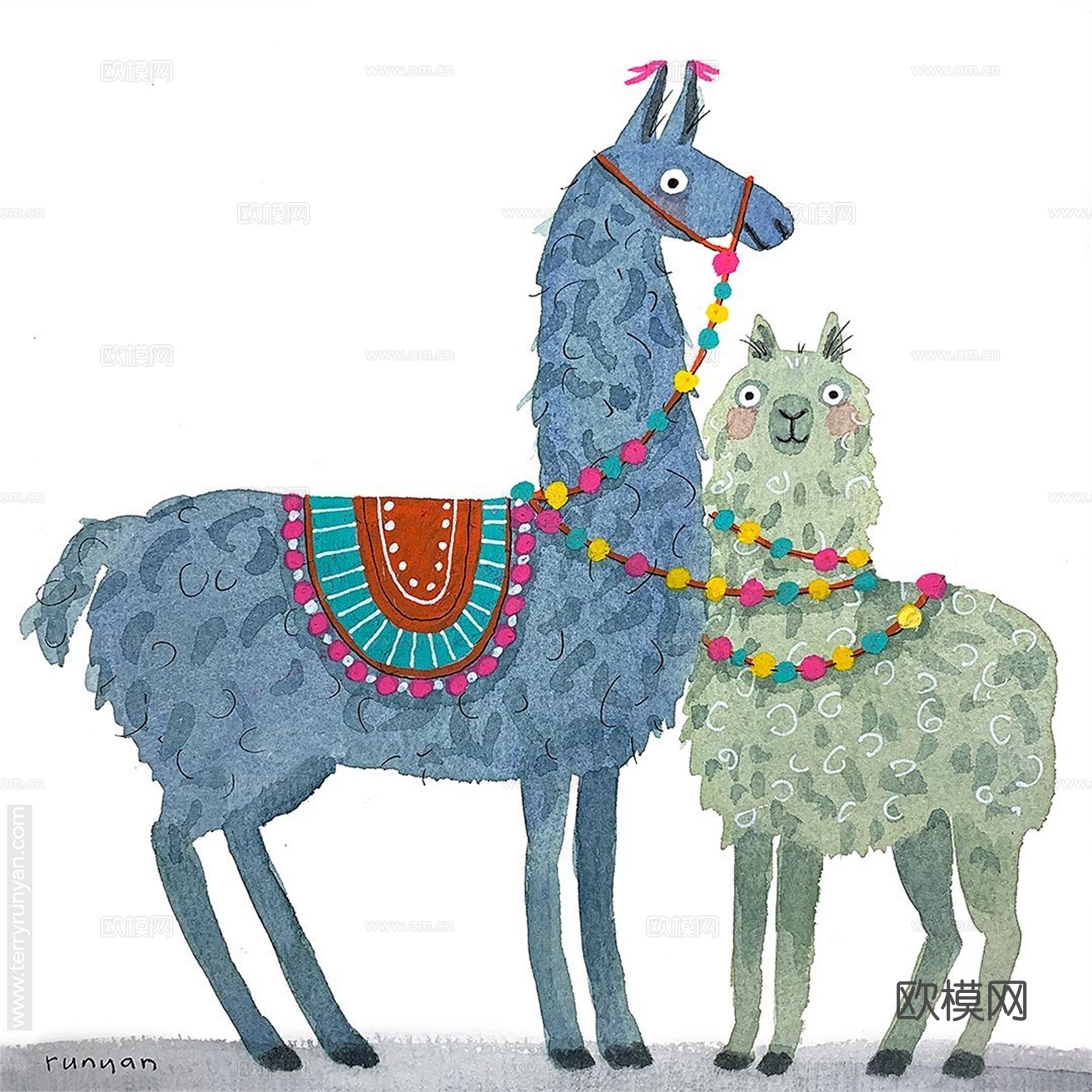 可爱动物手绘创意童趣插画猫咪动物插画治愈系插画可爱儿童插画下载