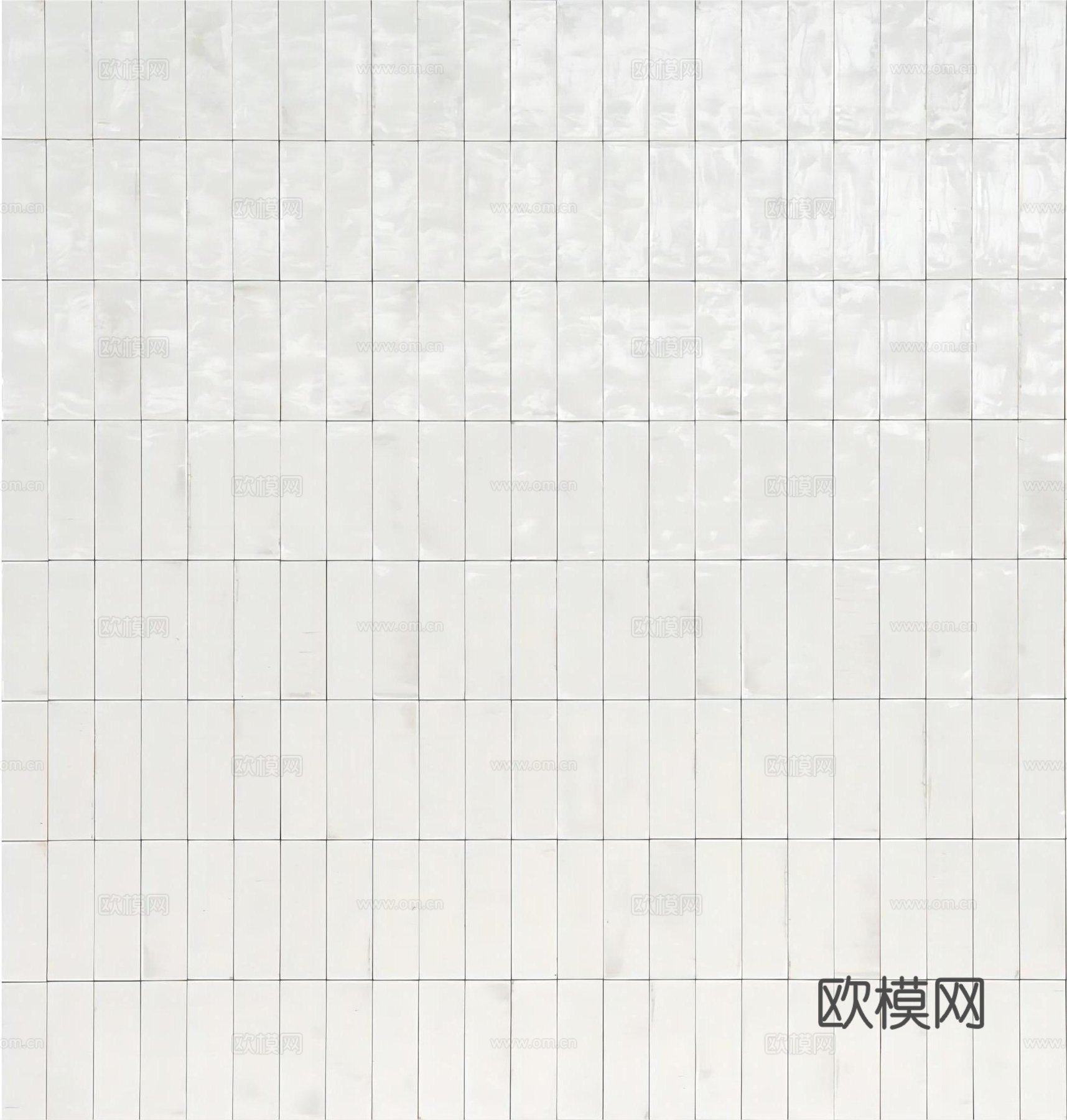 白色亮光条形砖