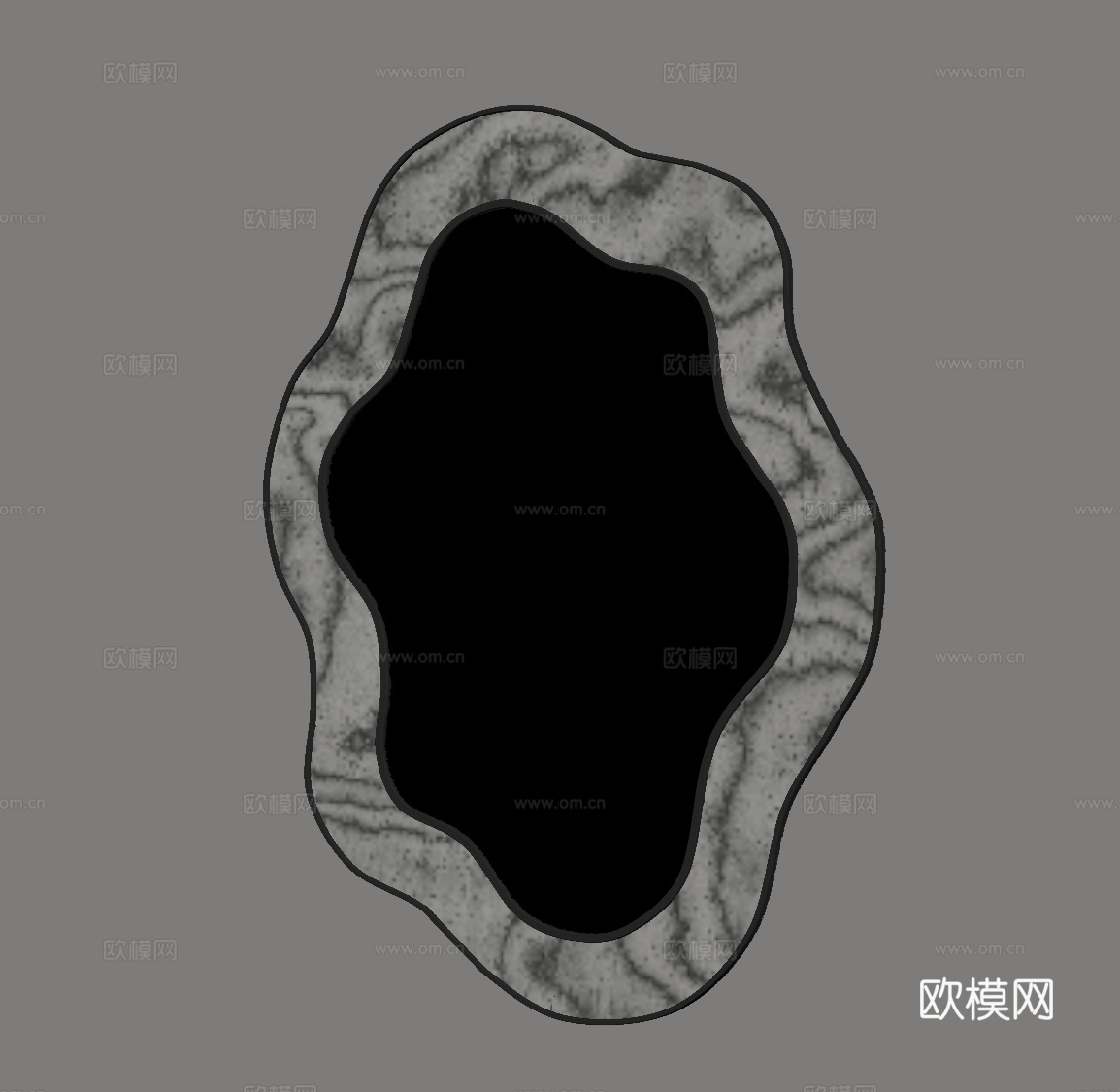 现代意式镜子su模型