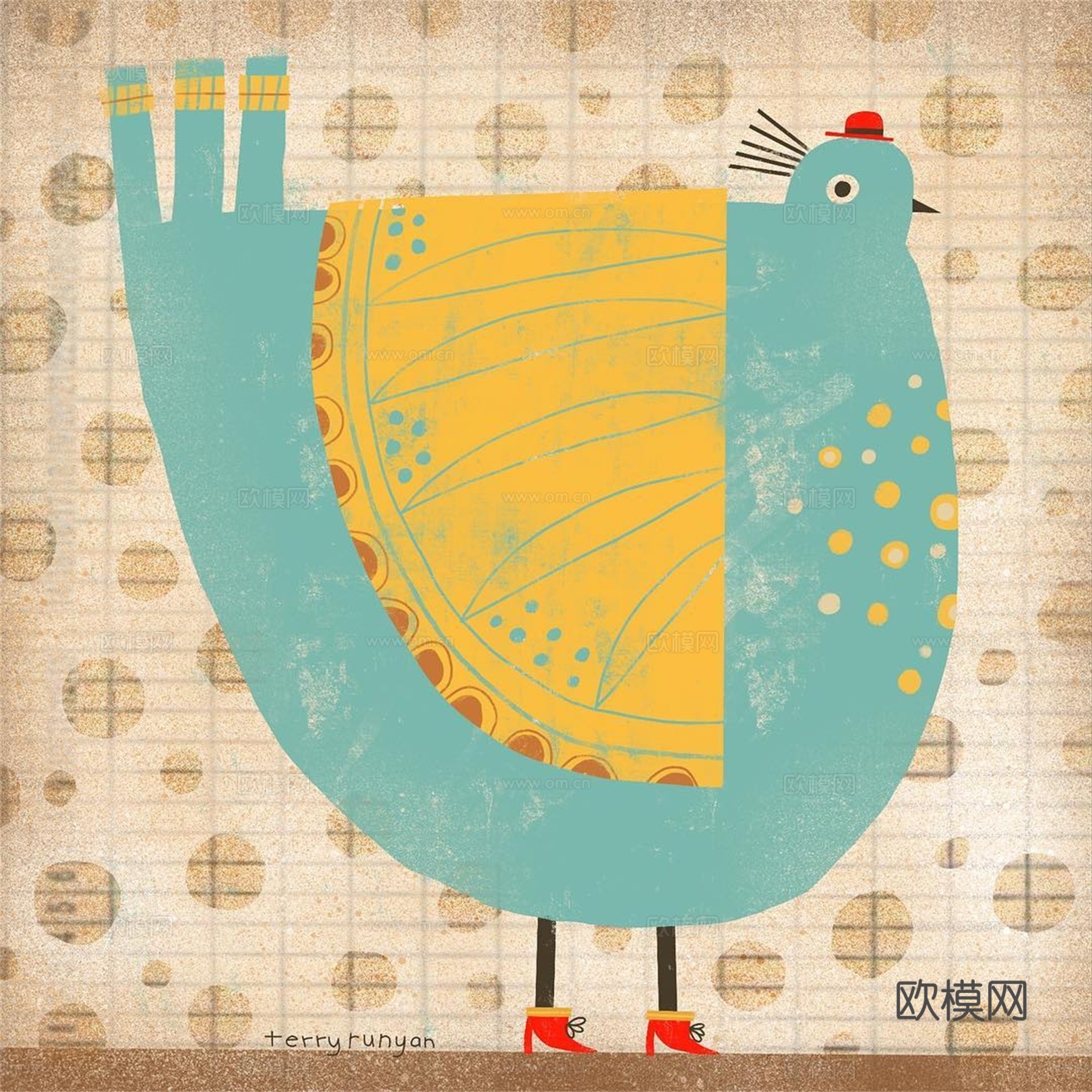 可爱动物手绘创意童趣插画猫咪动物插画治愈系插画可爱儿童插画下载