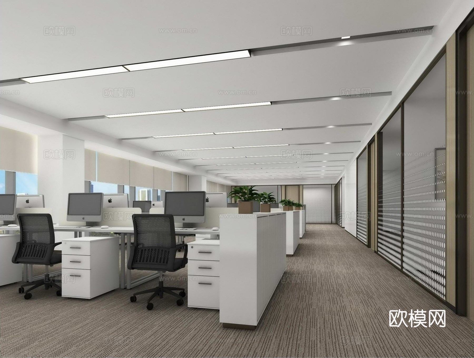 集团办公大楼 最新全套施工图 效果图合集cad施工图