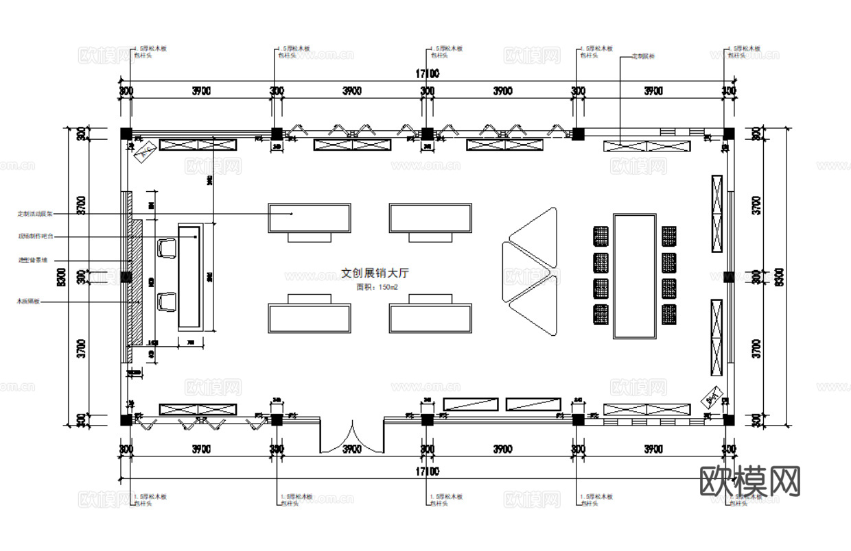 10套文创商店CAD施工图最新整理合集cad施工图