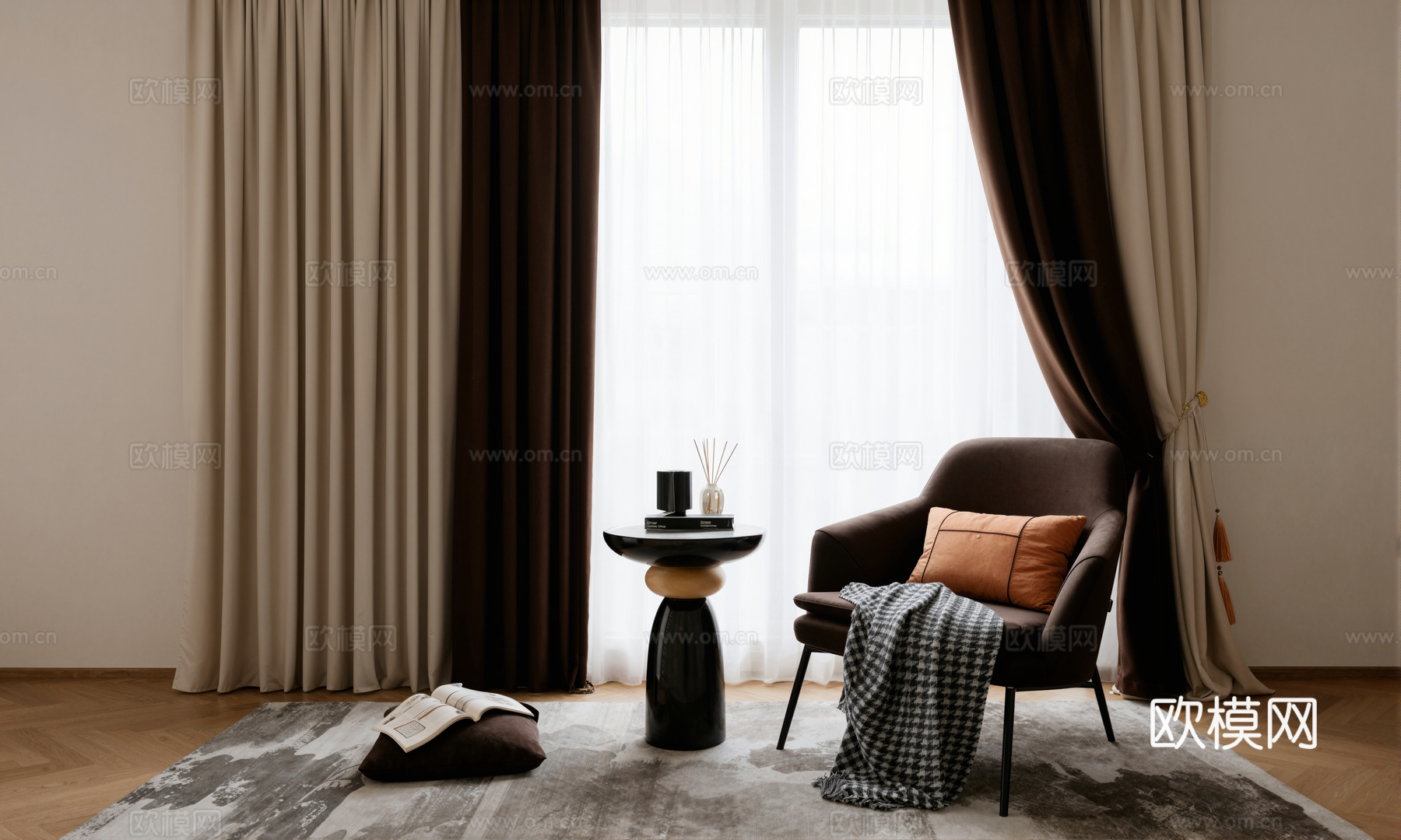 现代休闲椅组合su模型