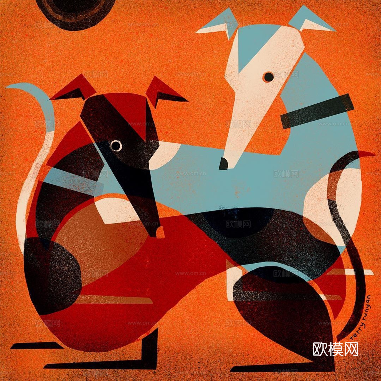 可爱动物手绘创意童趣插画猫咪动物插画治愈系插画可爱儿童插画下载