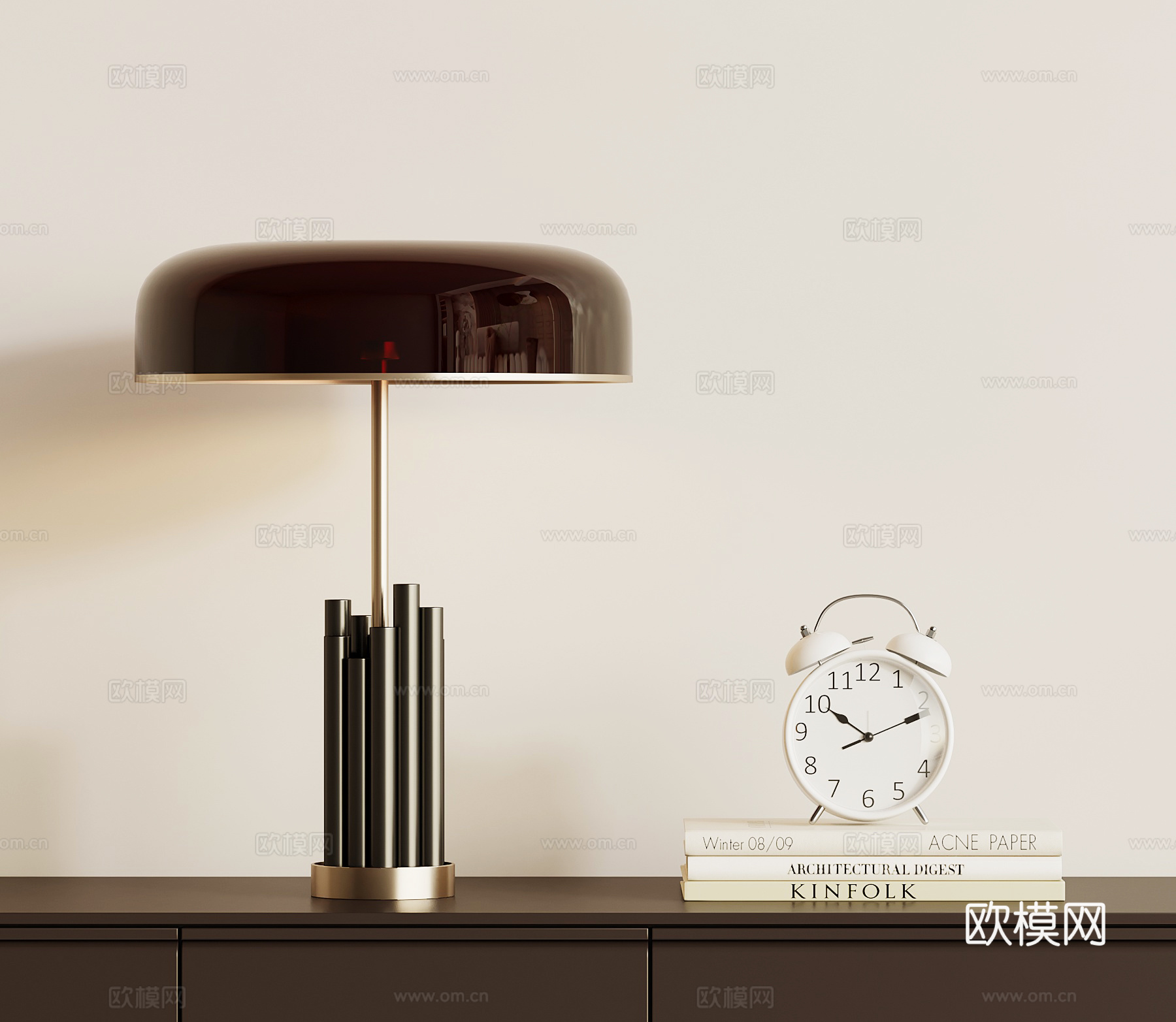 现代意式台灯su模型