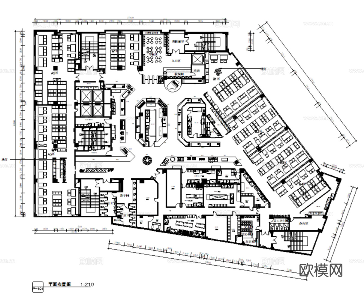9套自助餐厅室内CAD施工图最近整理合集cad施工图