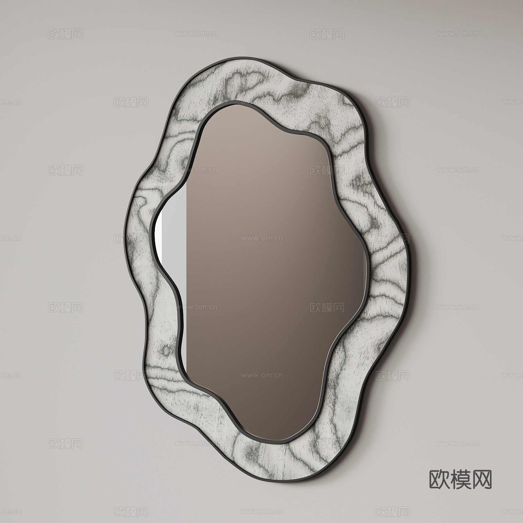 现代意式镜子su模型