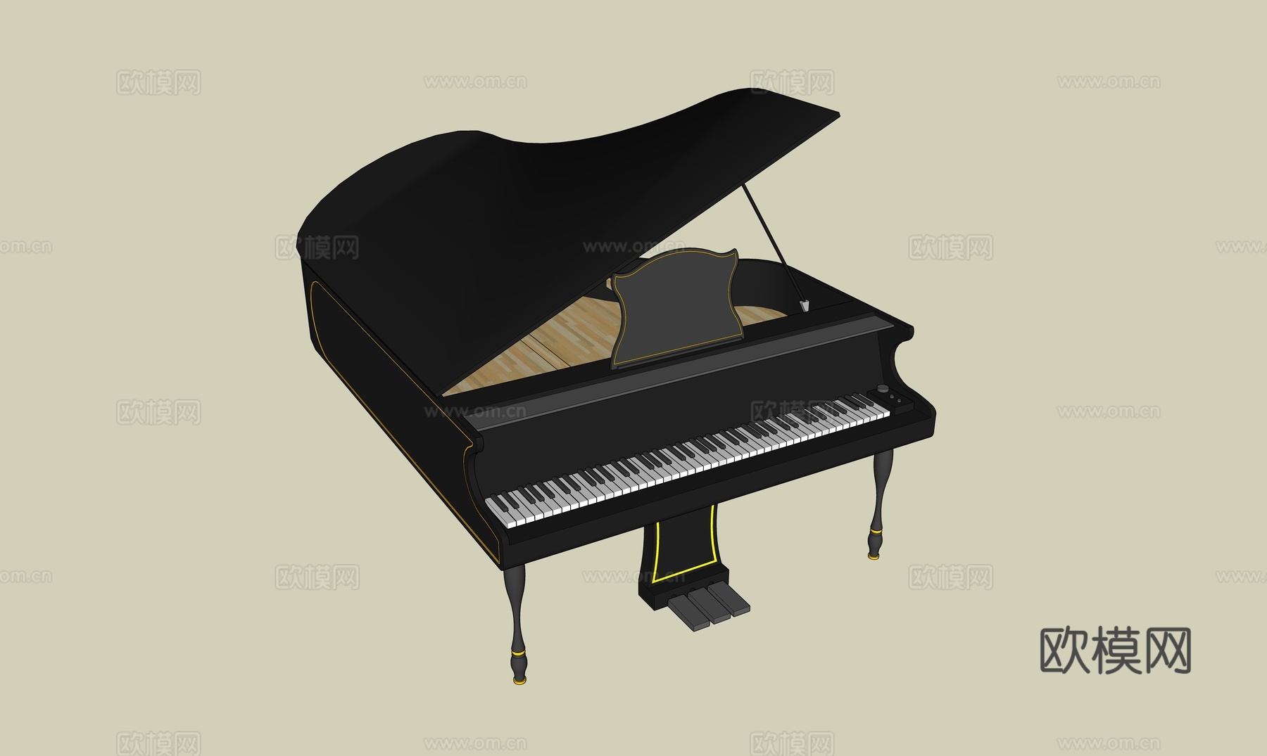 钢琴乐器su模型