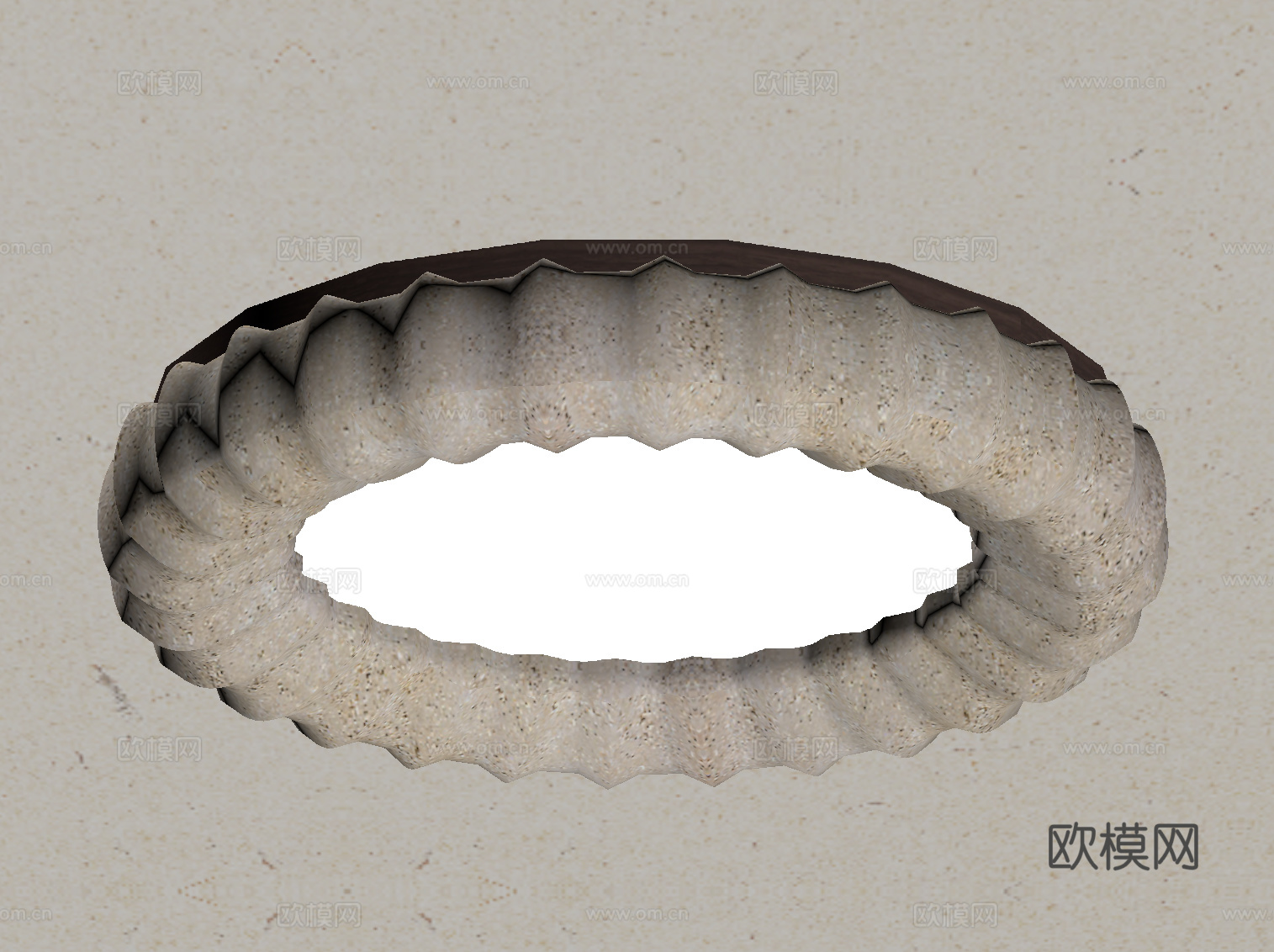 侘寂中古吸顶灯su模型