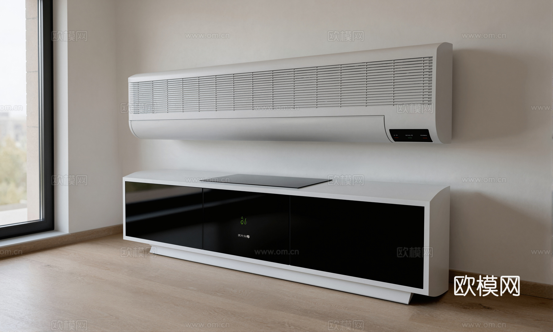 现代挂式空调su模型