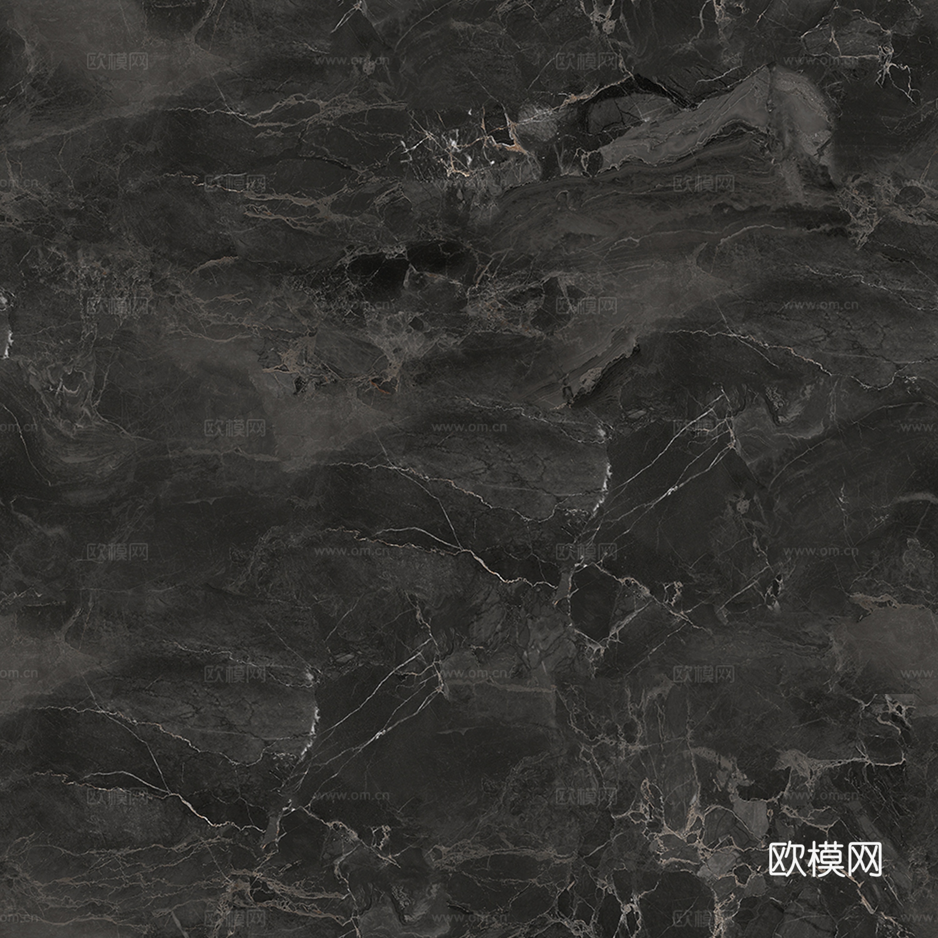 无缝黑色纹理奢石大理石