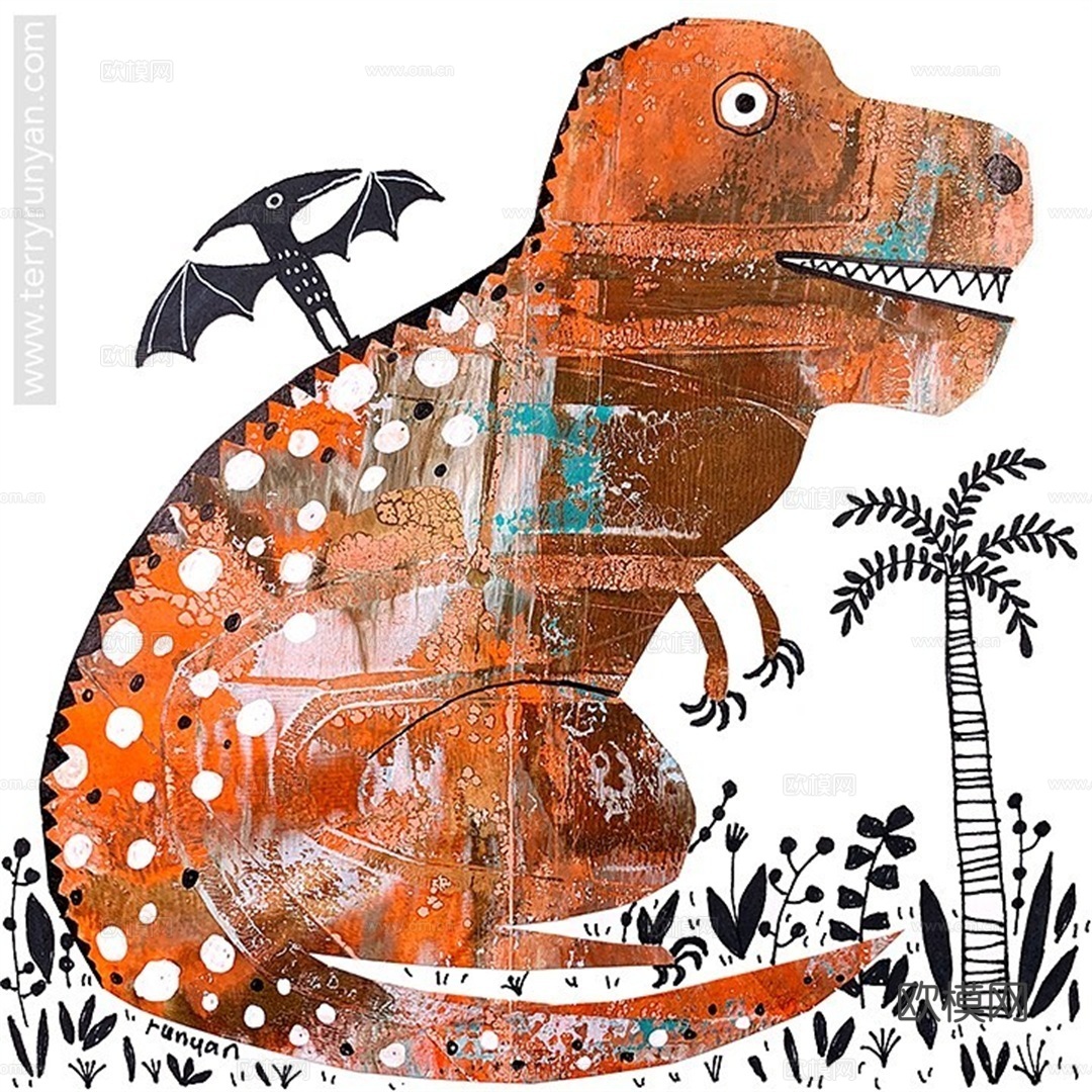 可爱动物手绘创意童趣插画猫咪动物插画治愈系插画可爱儿童插画下载