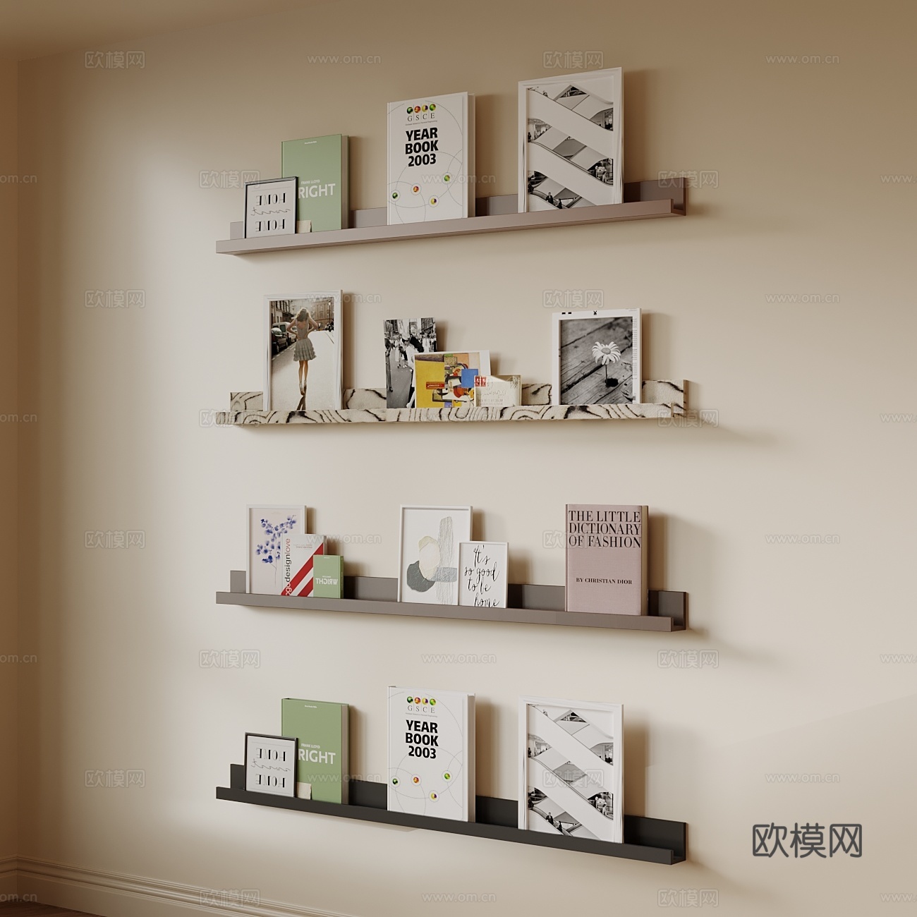 现代书架su模型